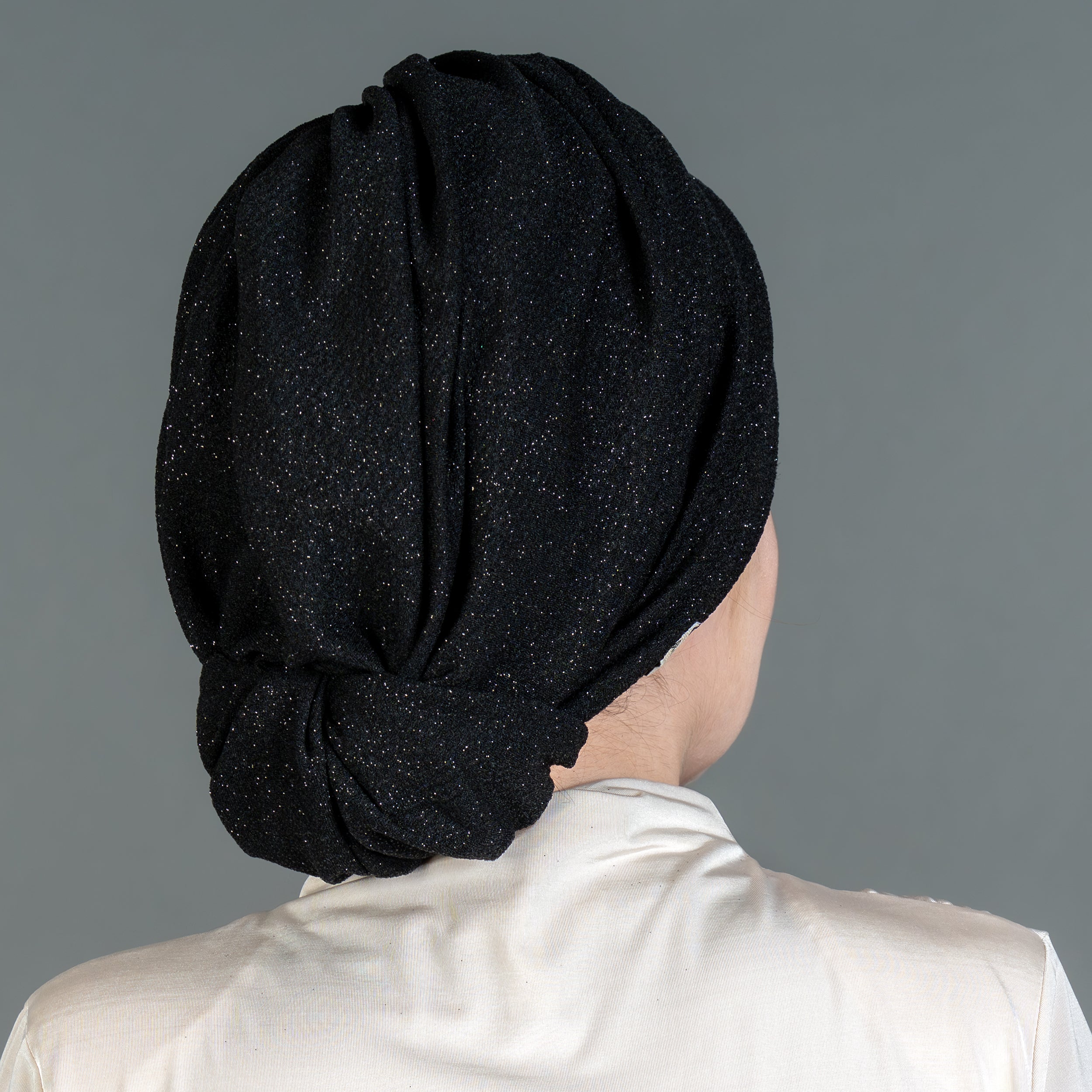 Beirut Everyday Elegant Bun Turban - Glitter Fabric