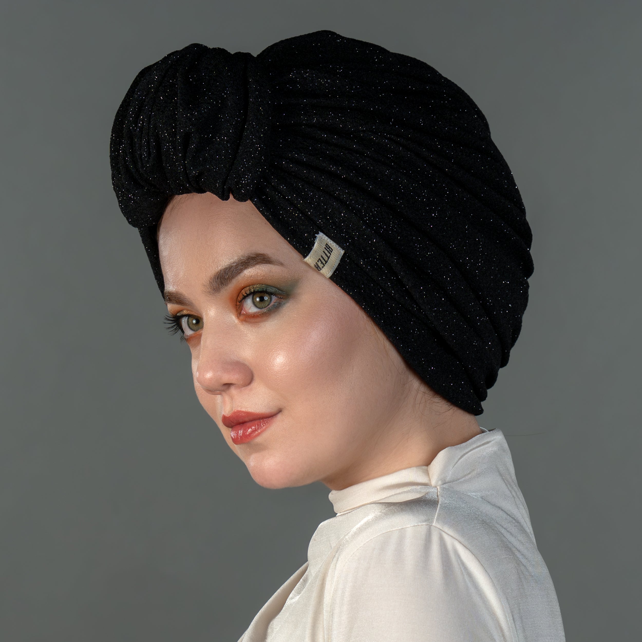 Beirut Everyday Elegant Bun Turban - Glitter Fabric