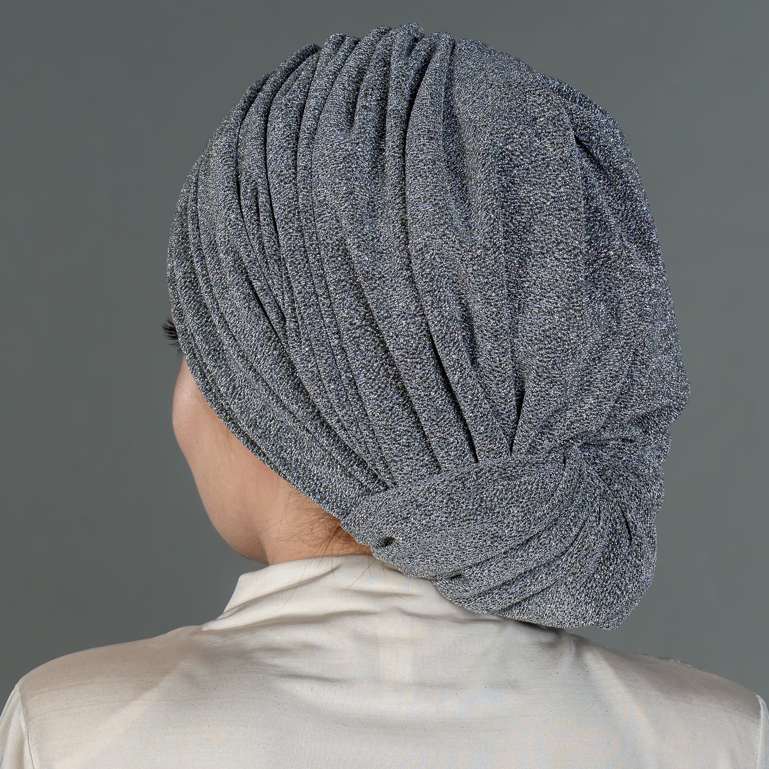 Beirut Everyday Elegant Bun Turban - Glitter Fabric