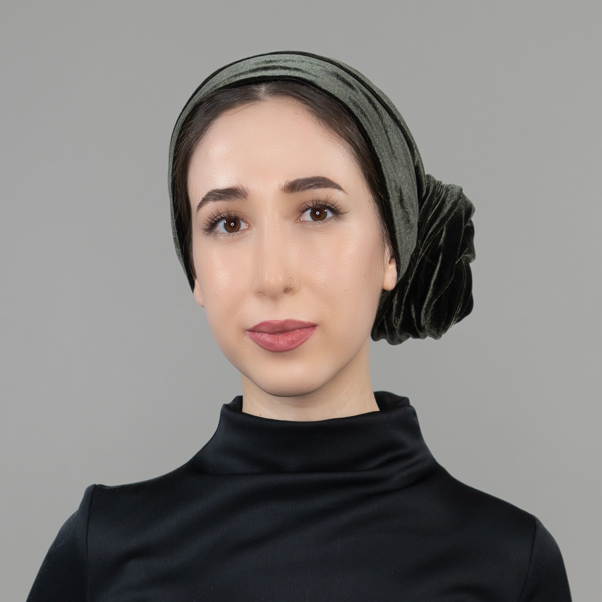 Dubai Tie Turban - Stretch Velvet Fabric