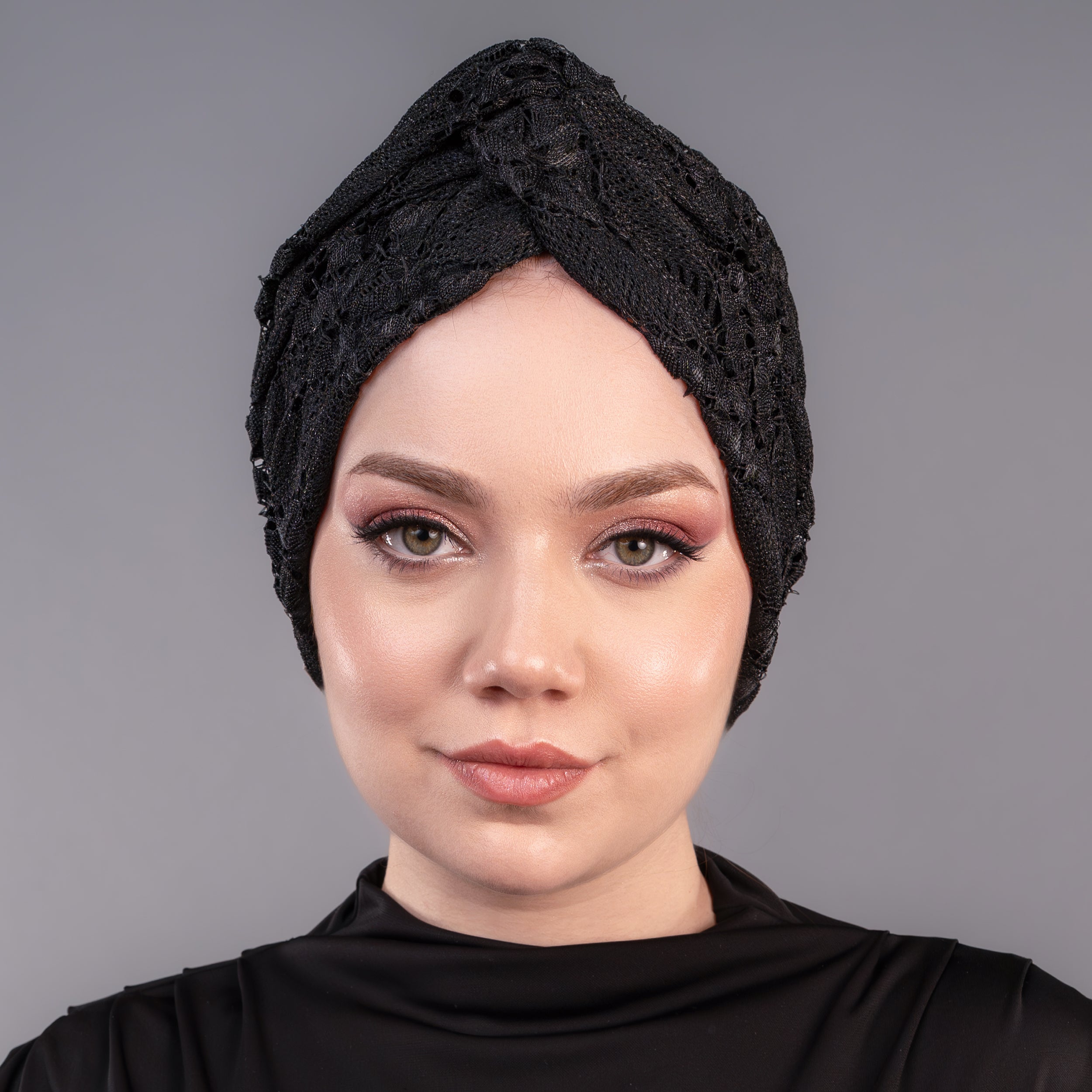 X Burgulu Büzgülü Bone - Dokulu File Kumaş