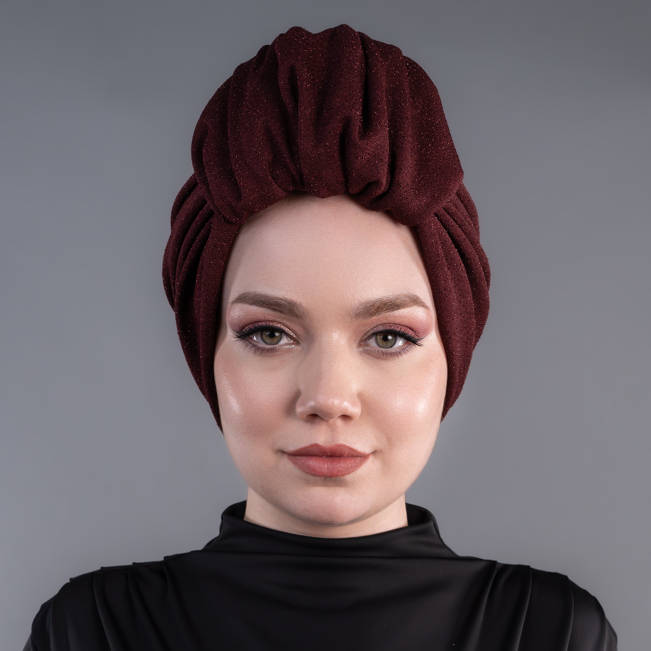 Beyrut Günlük Şık Topuzlu Bone - Simli Kumaş