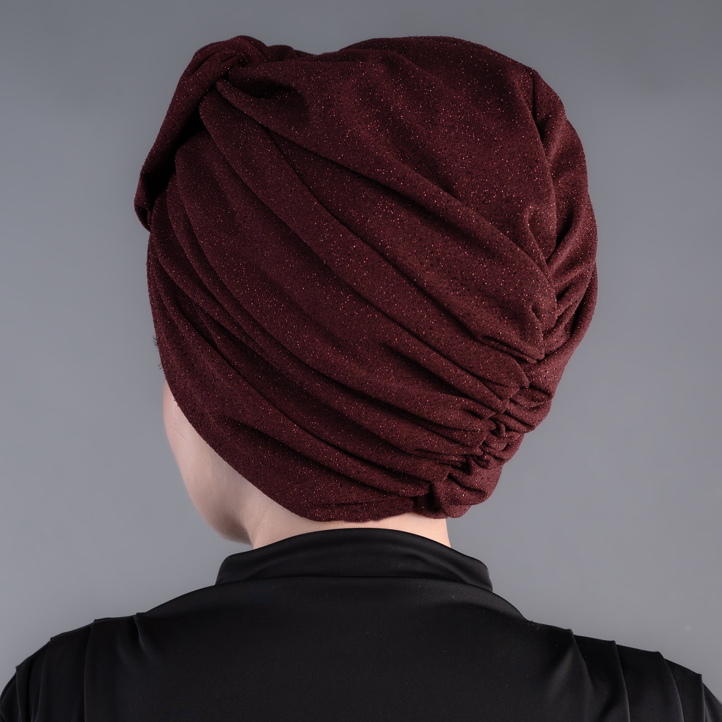 Beyrut Günlük Şık Topuzlu Bone - Simli Kumaş