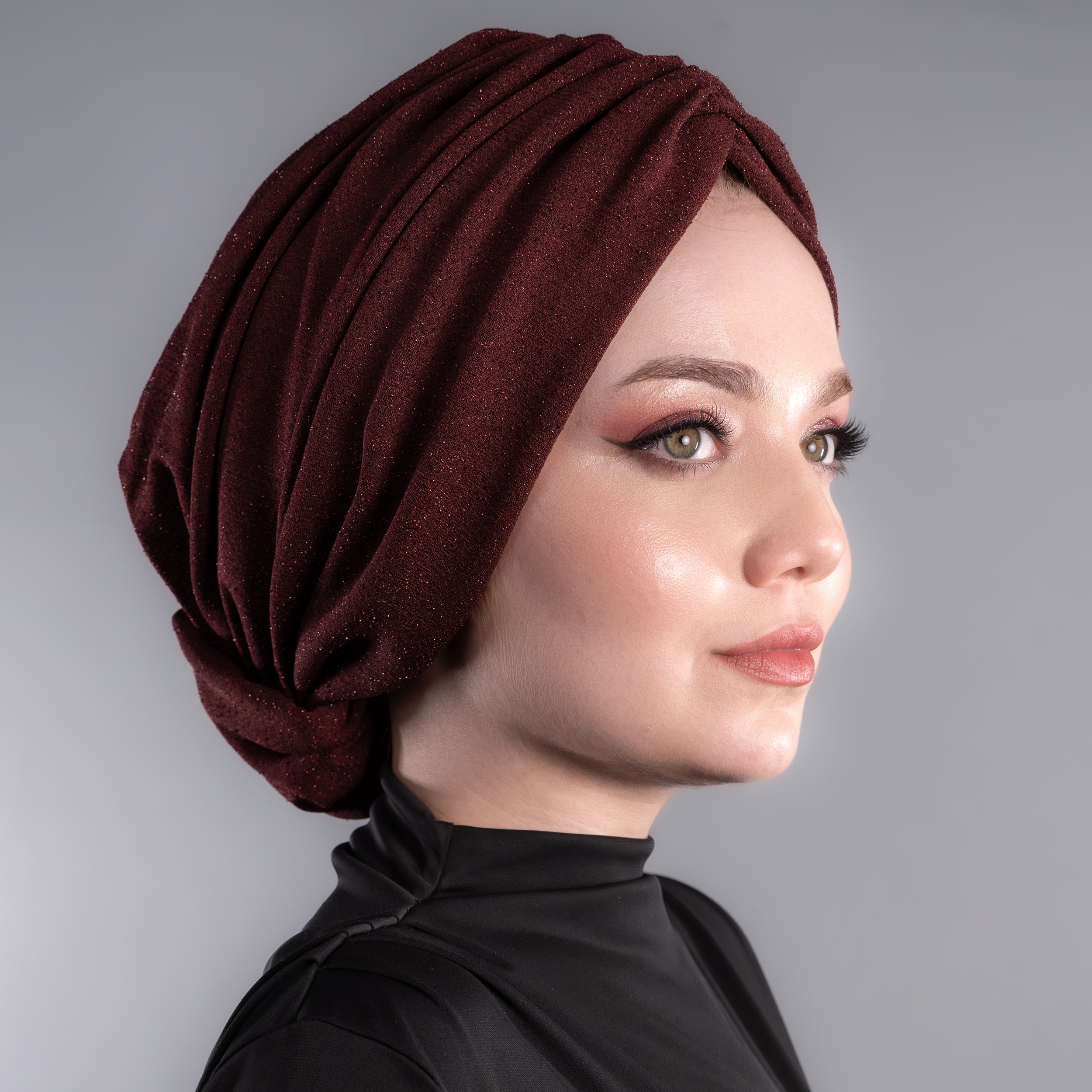 Beirut Everyday Elegant Bun Turban - Glitter Fabric