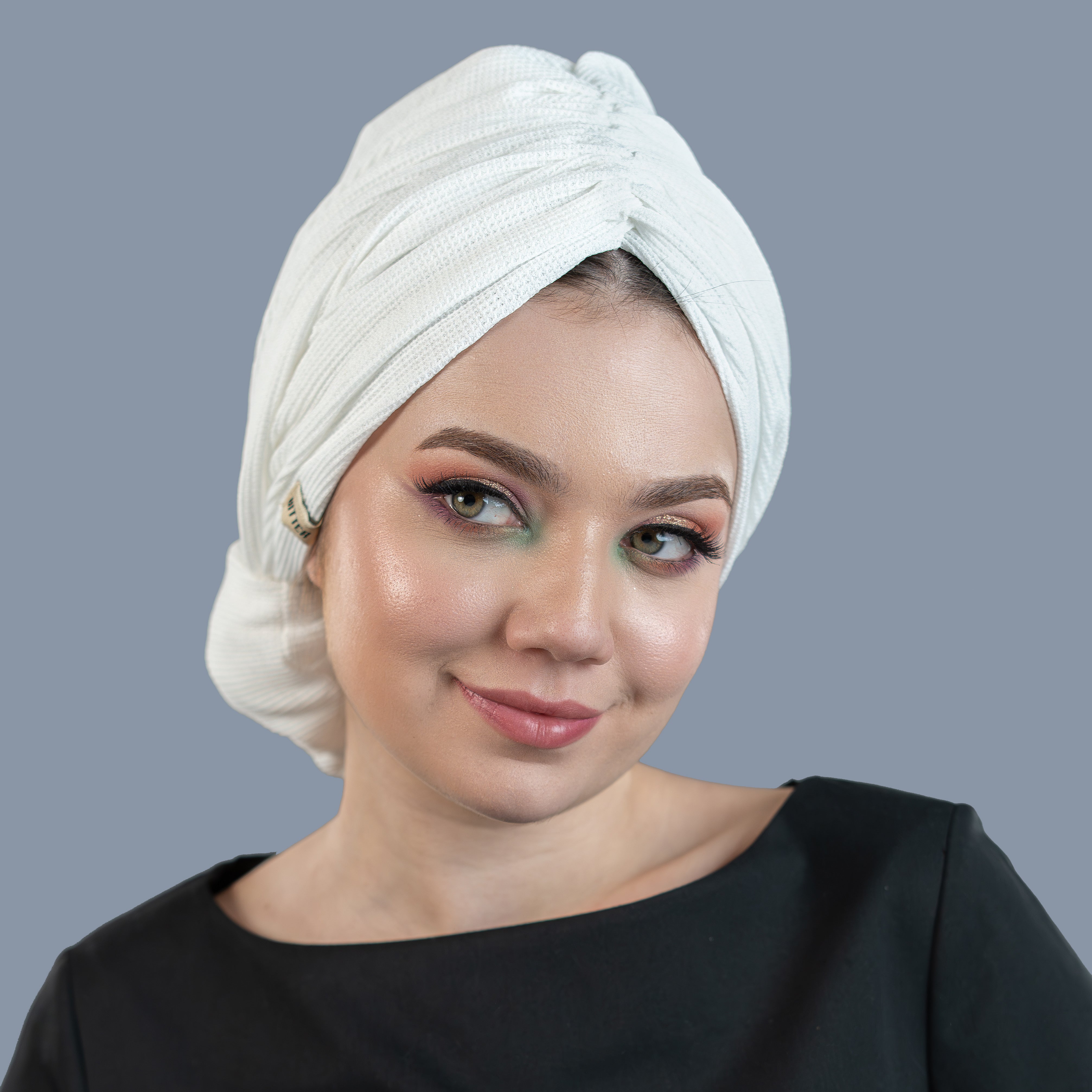 Beirut Comfy Lined Ready-Made Bonnet - Flexible Knit Fabric - Black Color - BitterColors