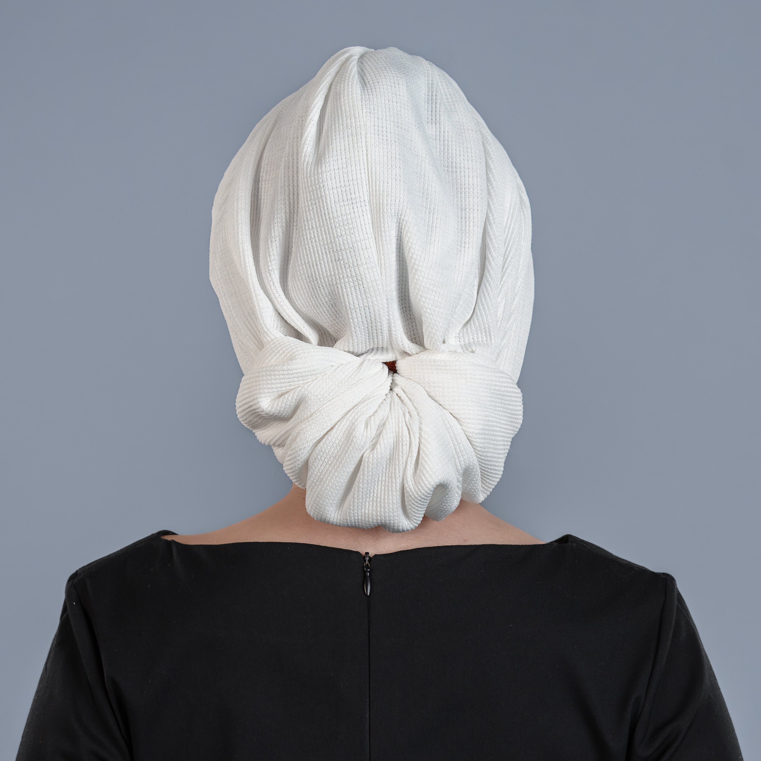 Beirut Comfy Lined Ready-Made Bonnet - Flexible Knit Fabric - Black Color - BitterColors