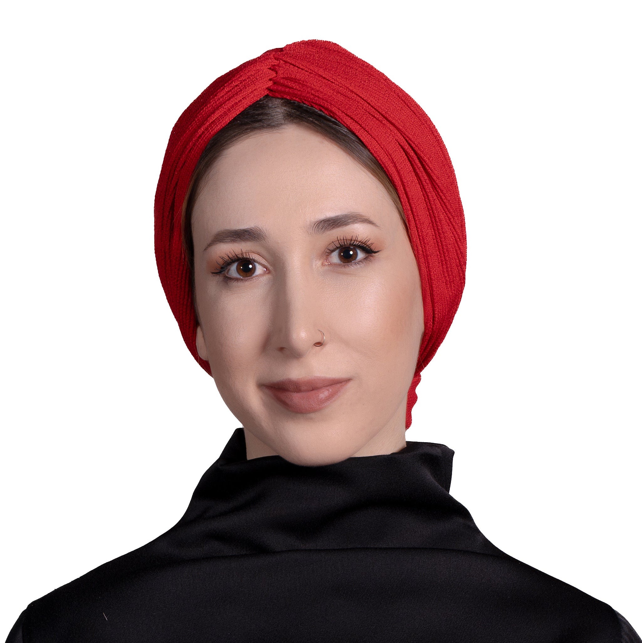 Beirut Comfy Lined Ready-Made Bonnet - Flexible Knit Fabric - Black Color - BitterColors