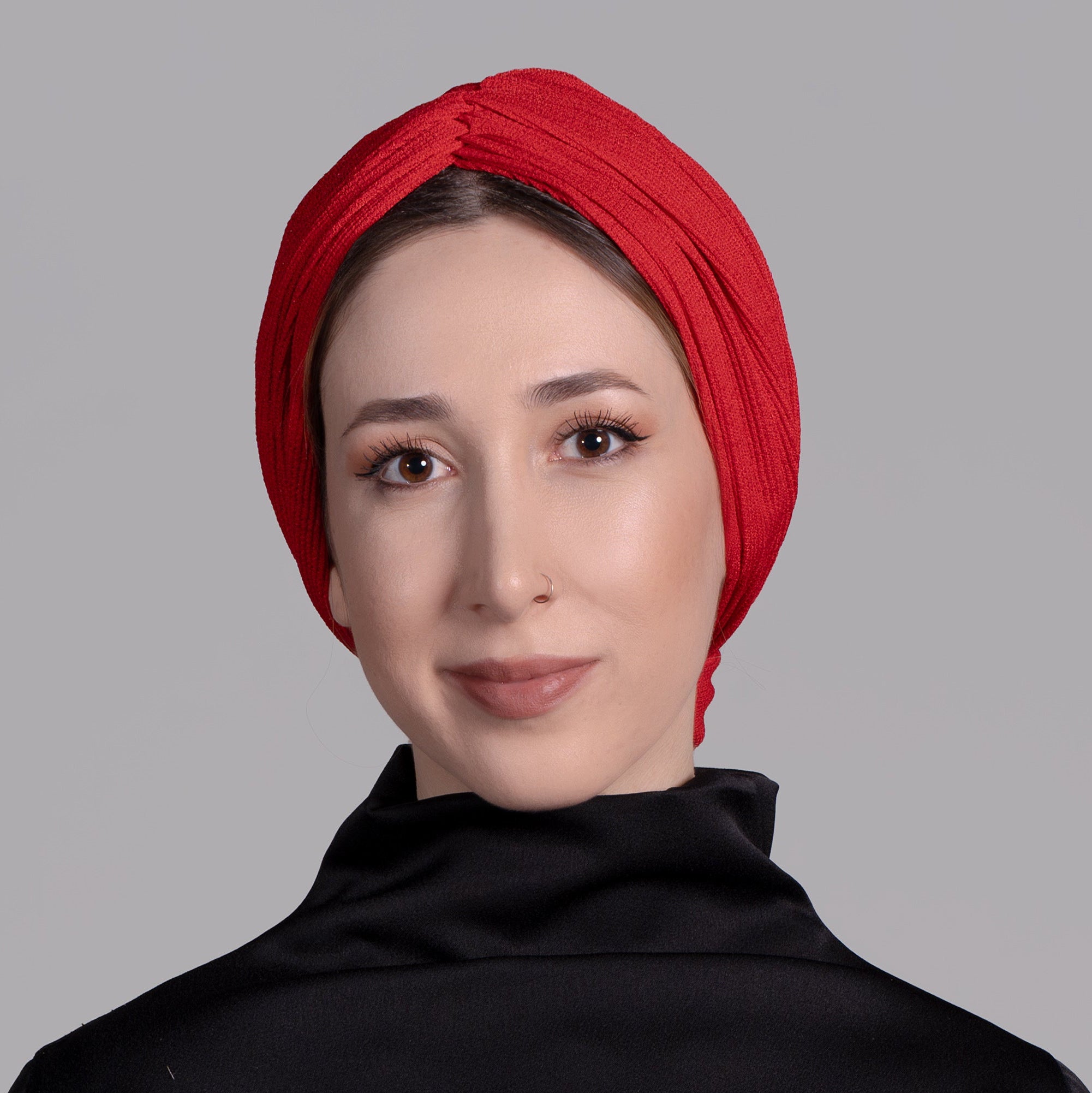 Beirut Comfy Lined Ready-Made Bonnet - Flexible Knit Fabric - Black Color - BitterColors