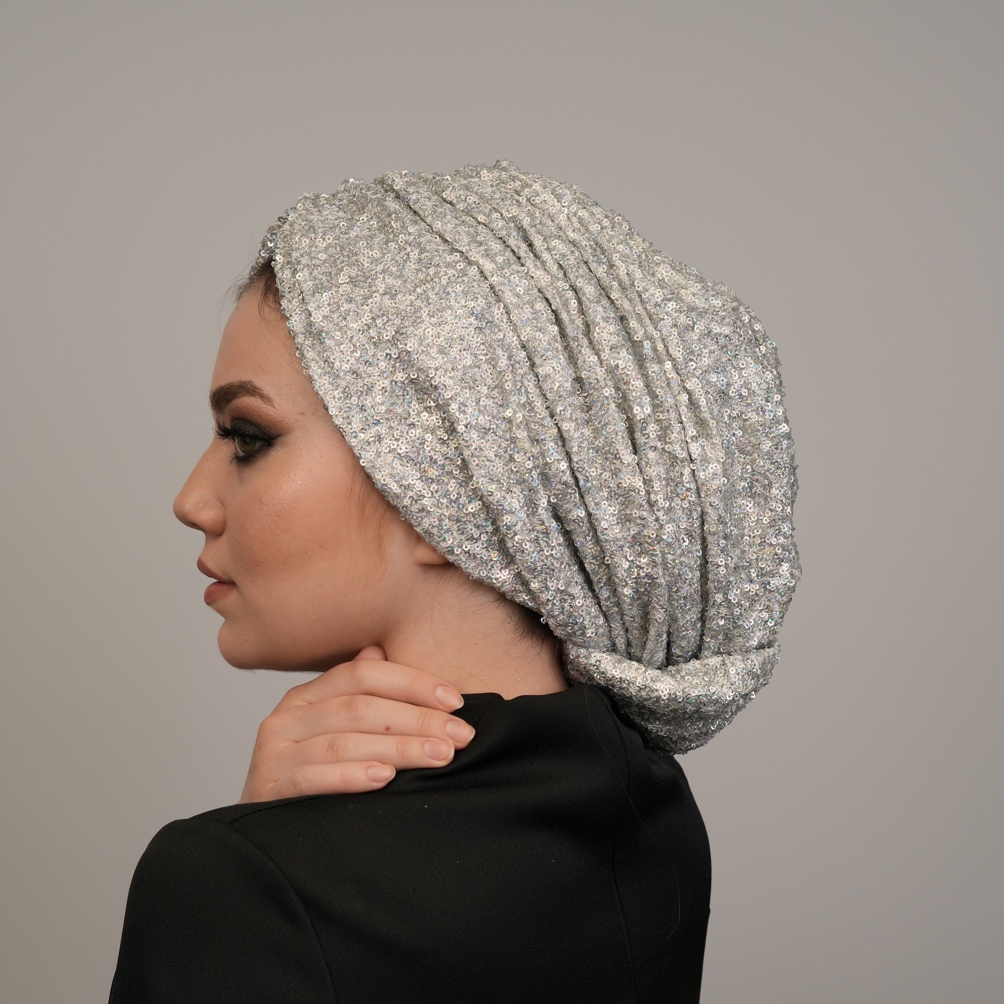 Beirut Bun Turban - Sequin-Embellished