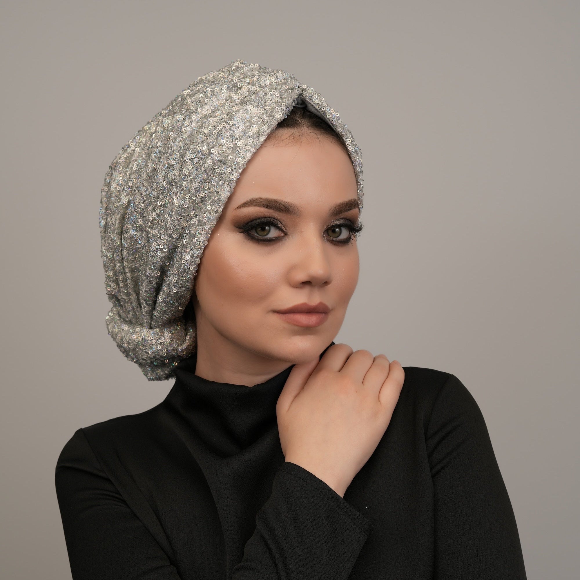 Beirut Bun Turban - Sequin-Embellished