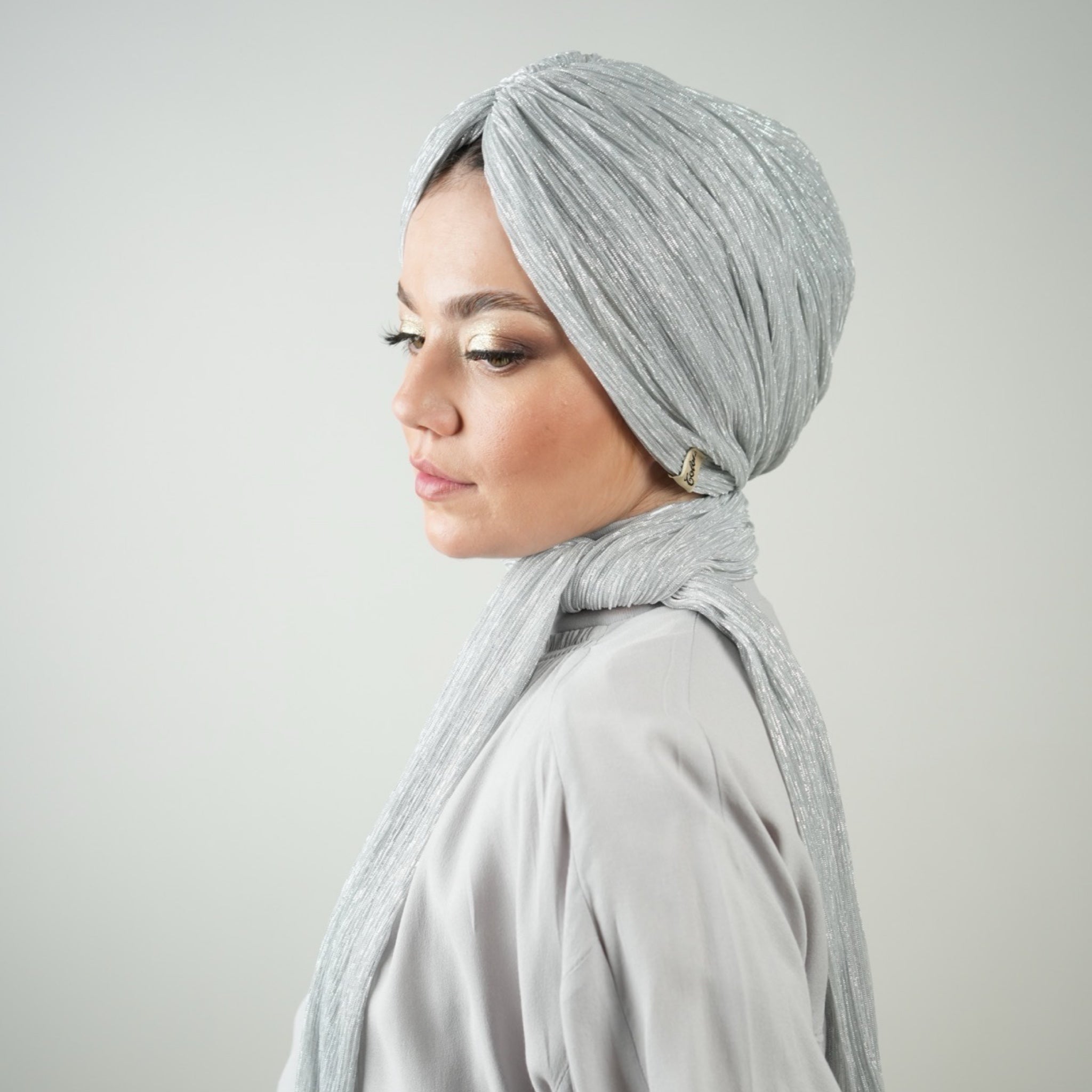 Işıltılı Fular - Simli Esnek Hafif Kumaş