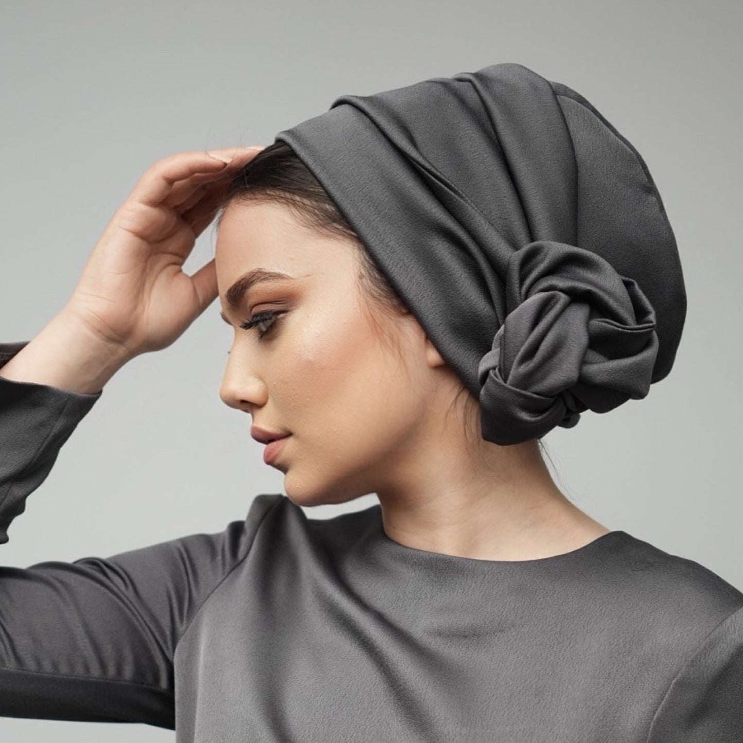 Dubai Tie Turban - Crepe Satin Fabric