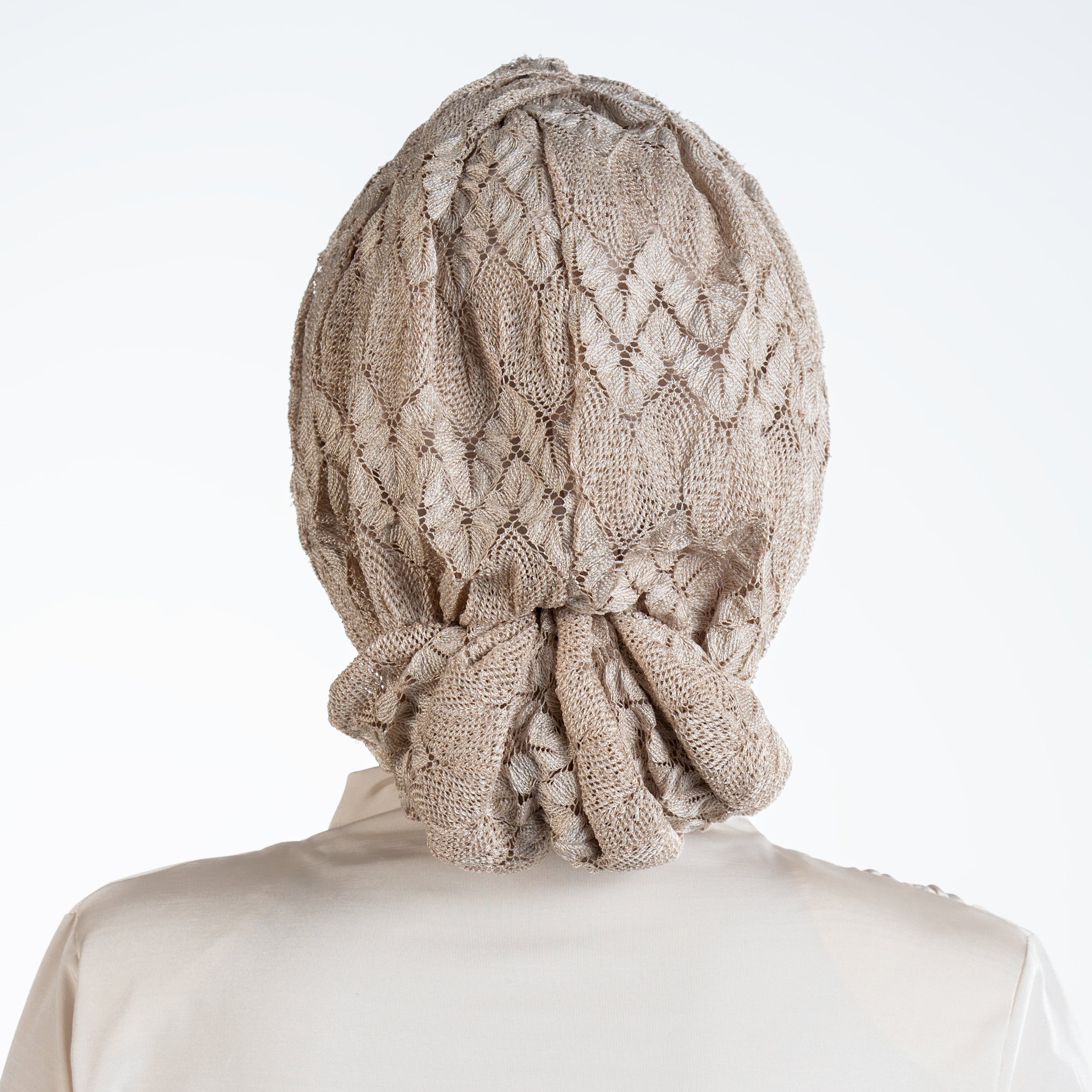 Beyrut Topuzlu Bone - Dokulu File Kumaş