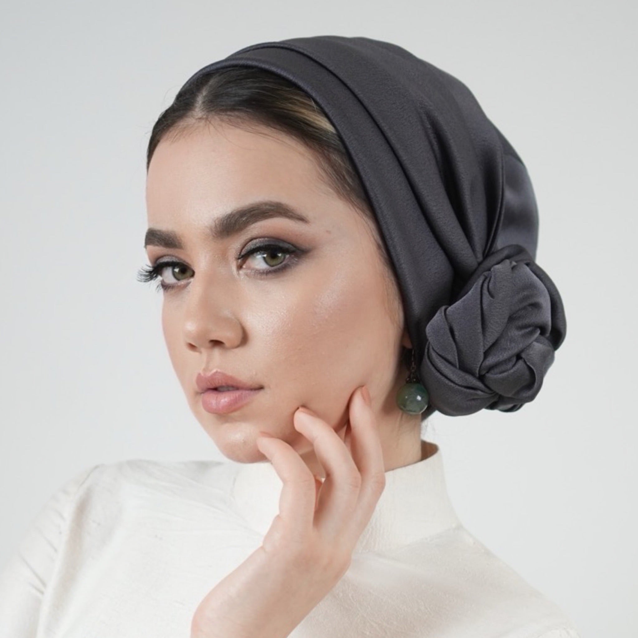 Dubai Tie Turban - Crepe Satin Fabric
