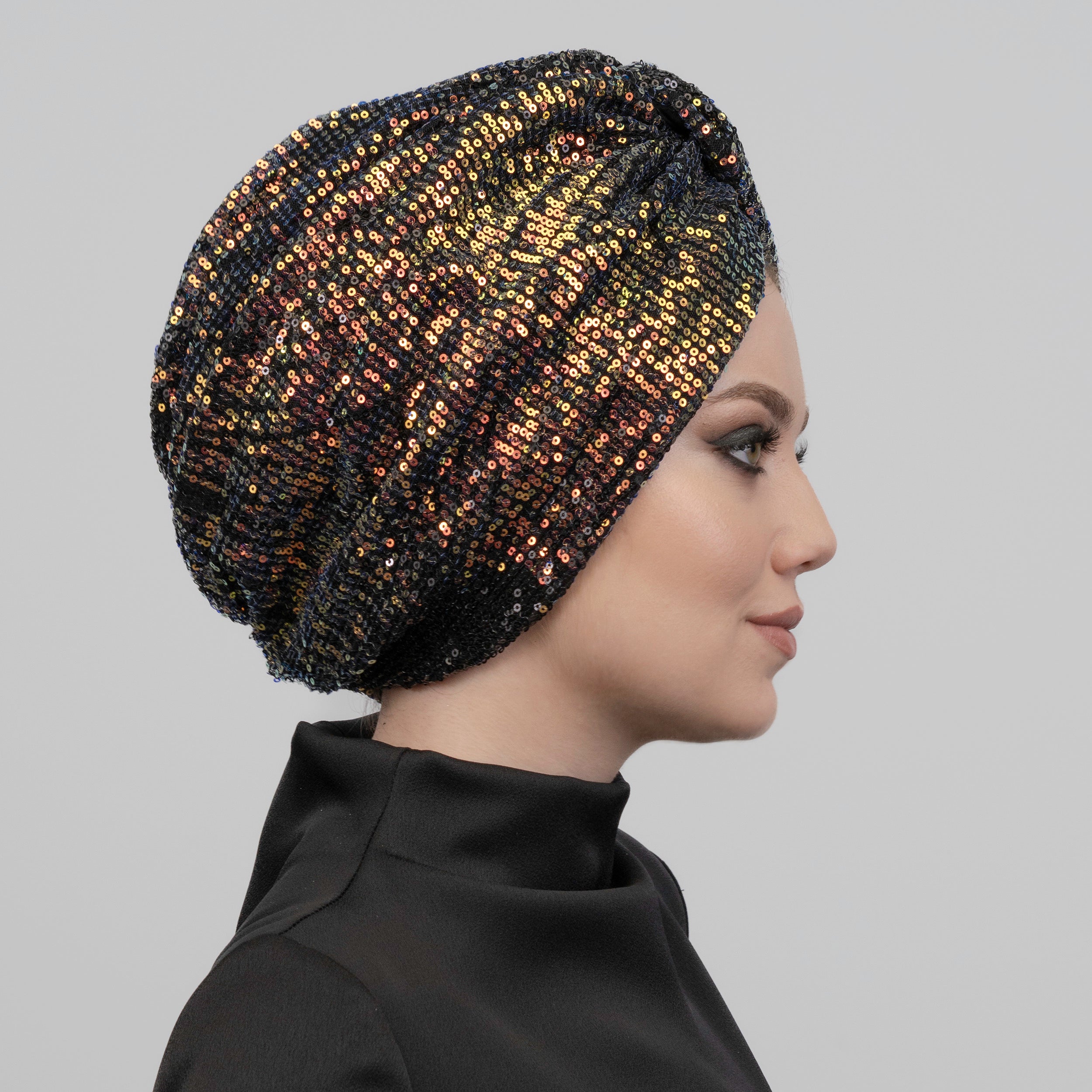 Rome Shimmer Turban - Sequin Fabric