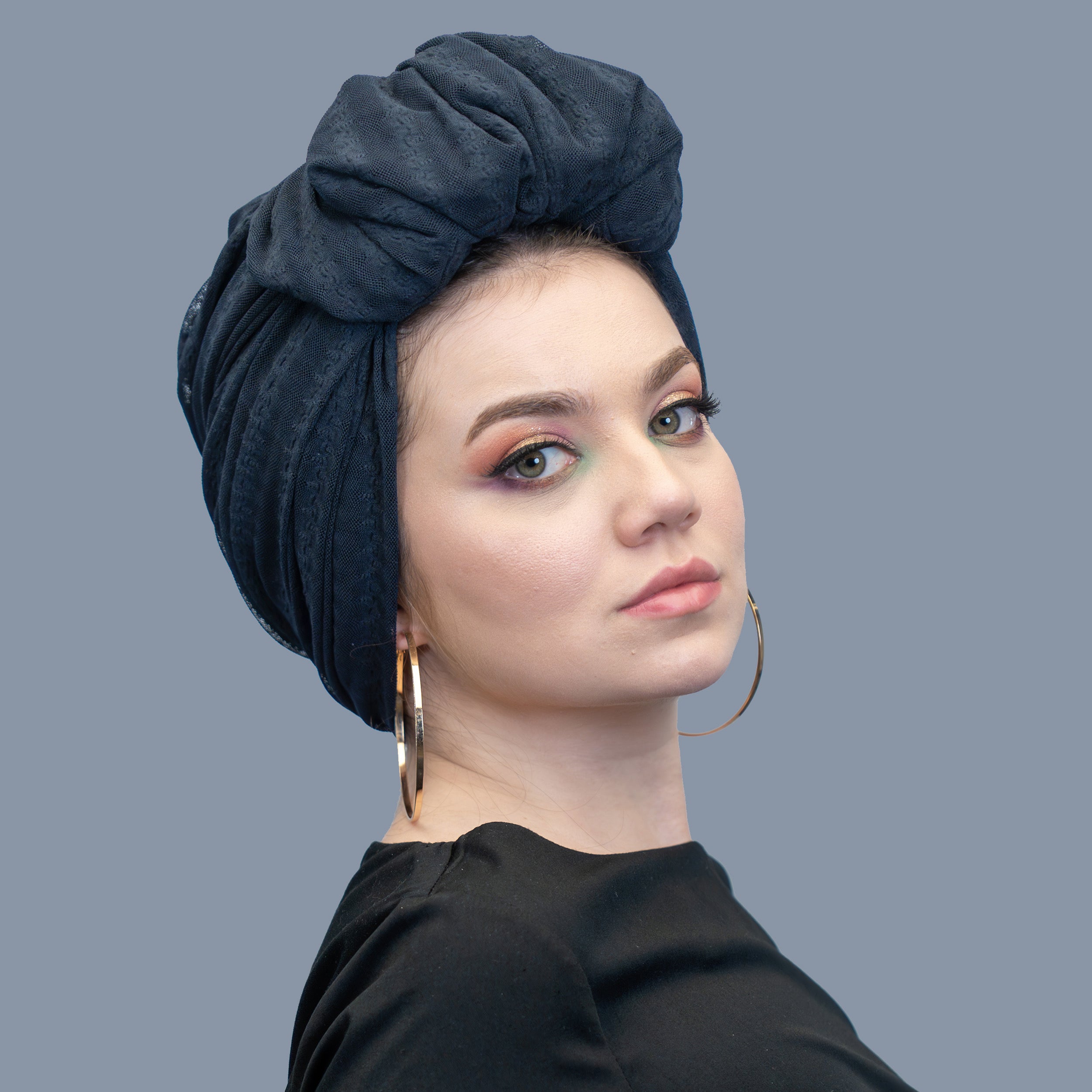 Beyrut Topuzlu Bone - File Kumaş