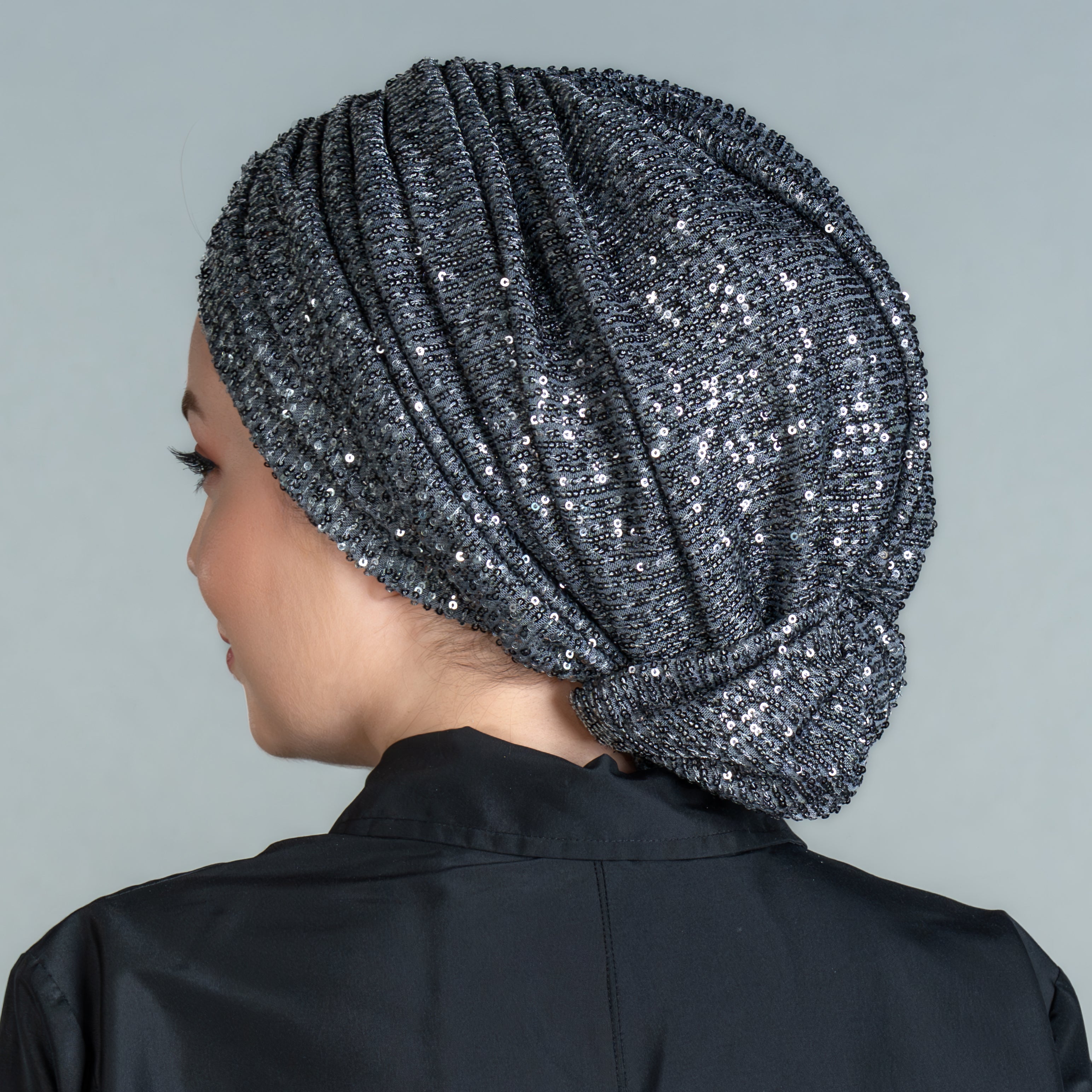 Beyrut Topuzlu Bone - Pul Payet İşlemeli