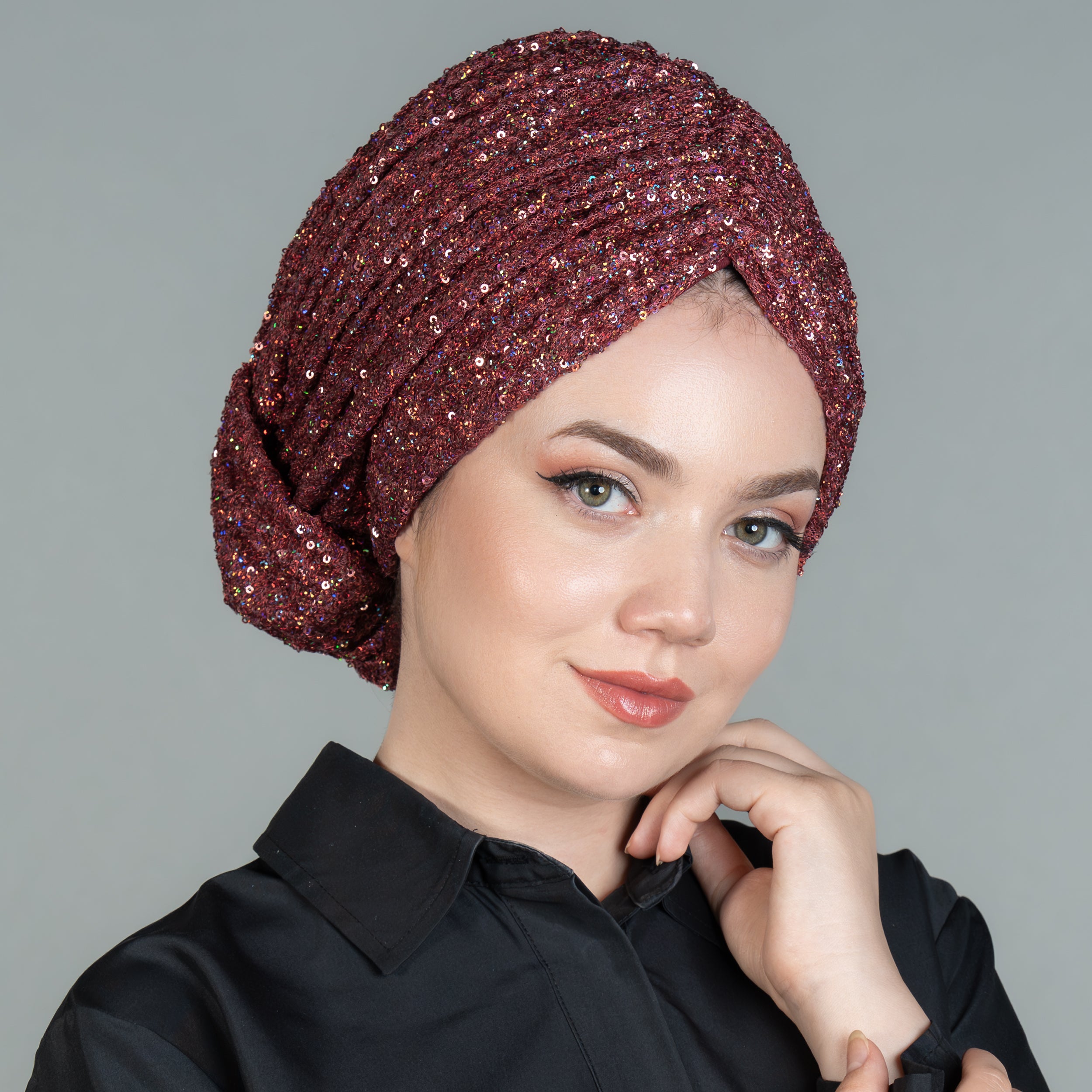 Beirut Bun Turban - Sequin-Embellished