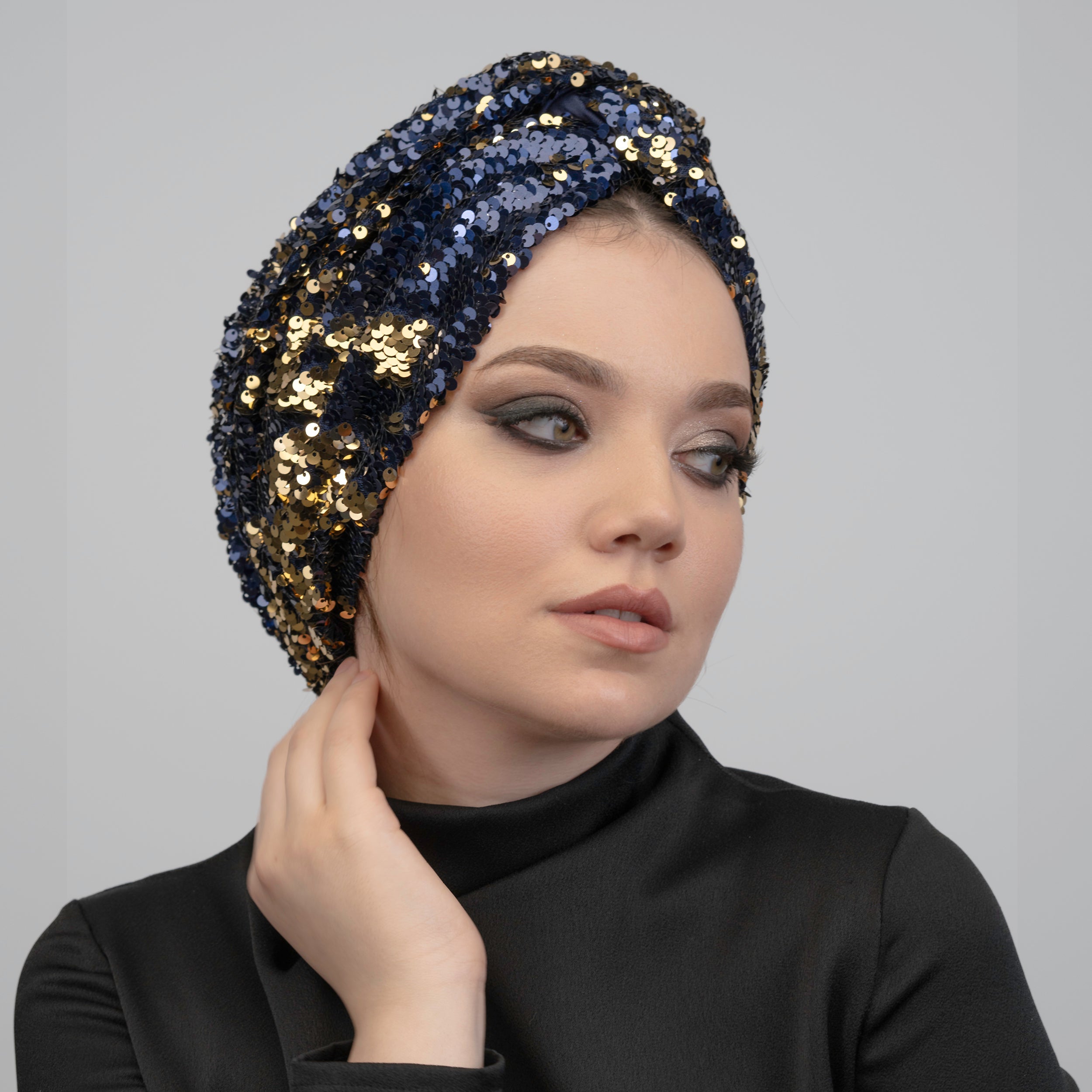 Roma Sequin Bonnet - Stretch Fabric - Lined - Multicolored - Bitter Colors