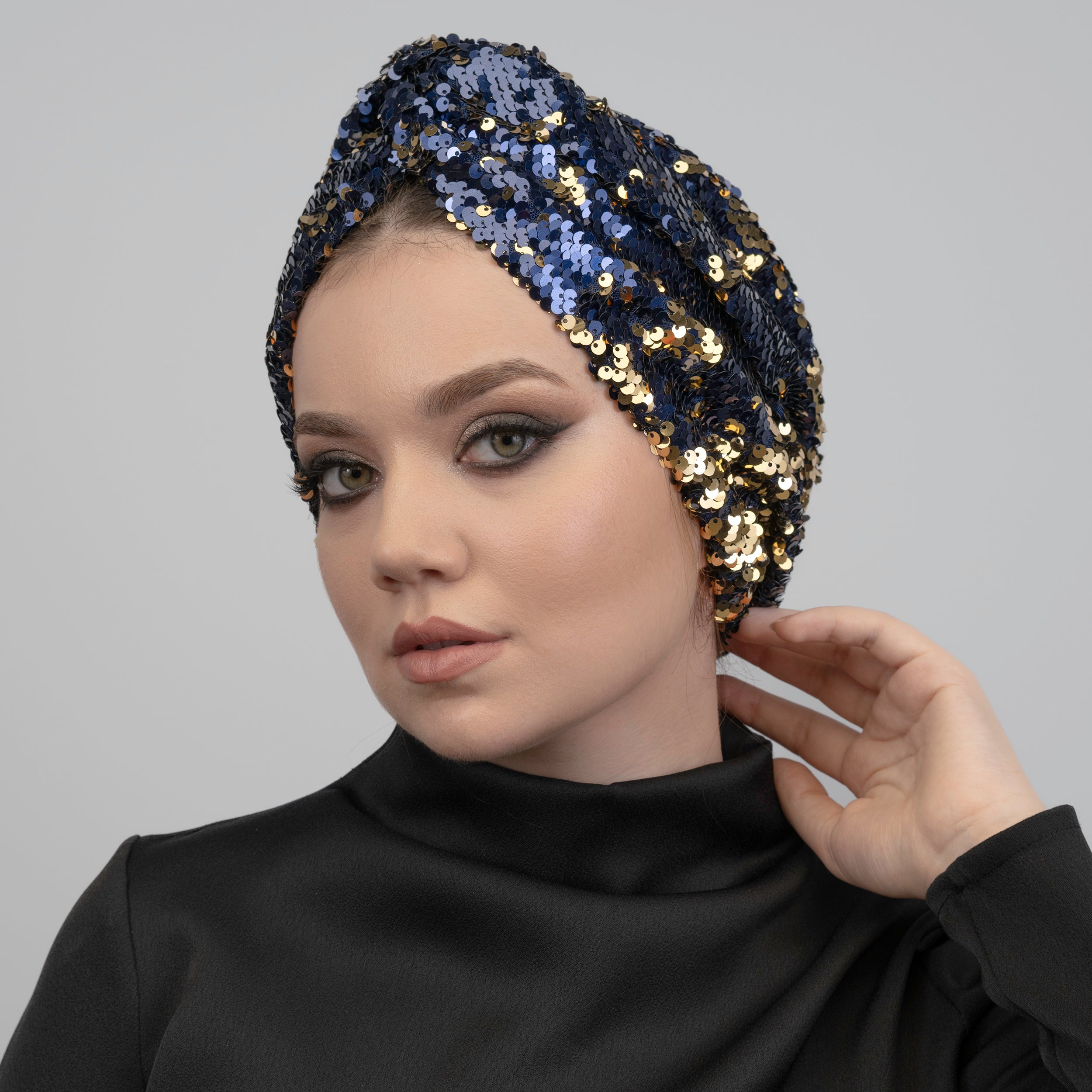 Roma Sequin Bonnet - Stretch Fabric - Lined - Multicolored - Bitter Colors