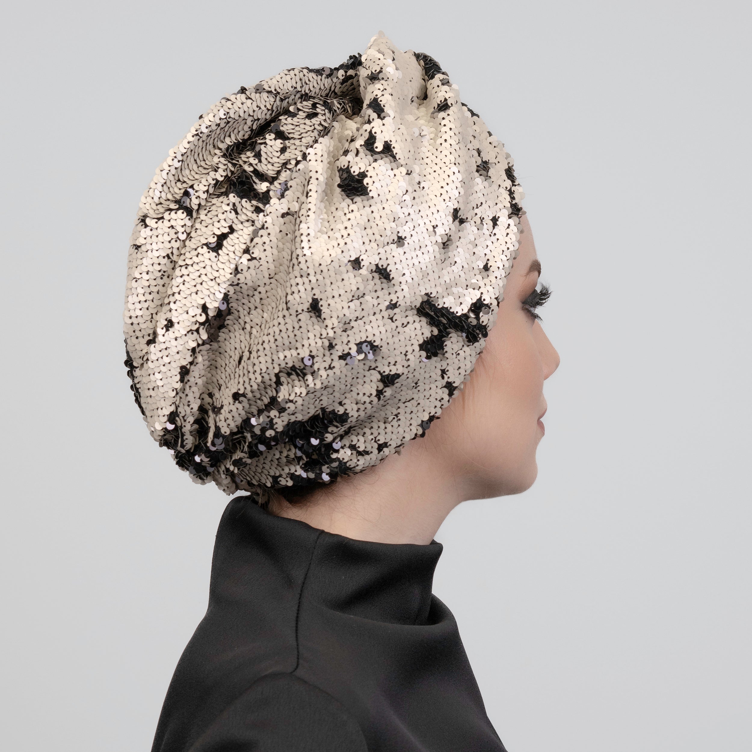 Roma Sequin Bonnet - Stretch Fabric - Lined - Multicolored - Bitter Colors