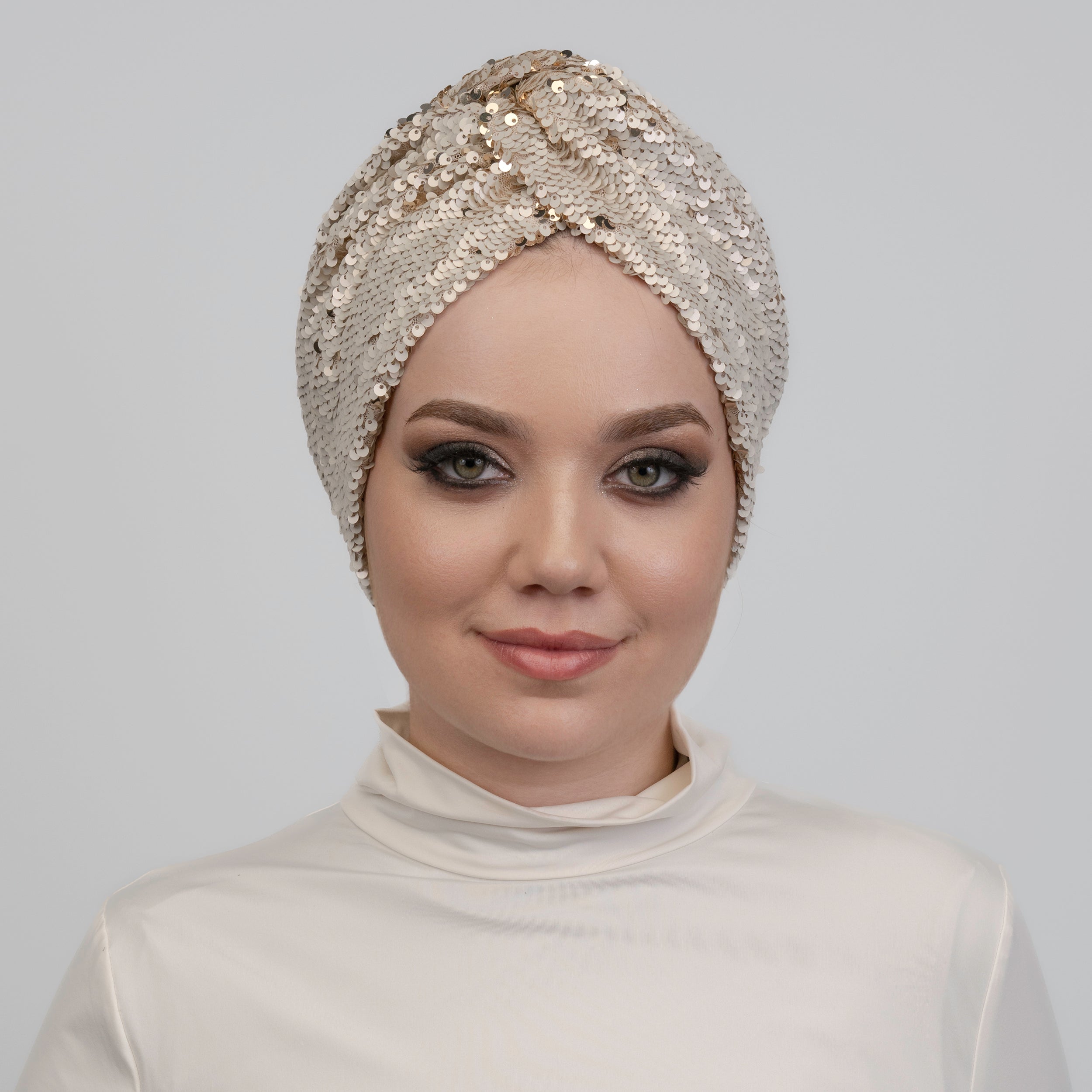 Roma Sequin Bonnet - Stretch Fabric - Lined - Multicolored - Bitter Colors