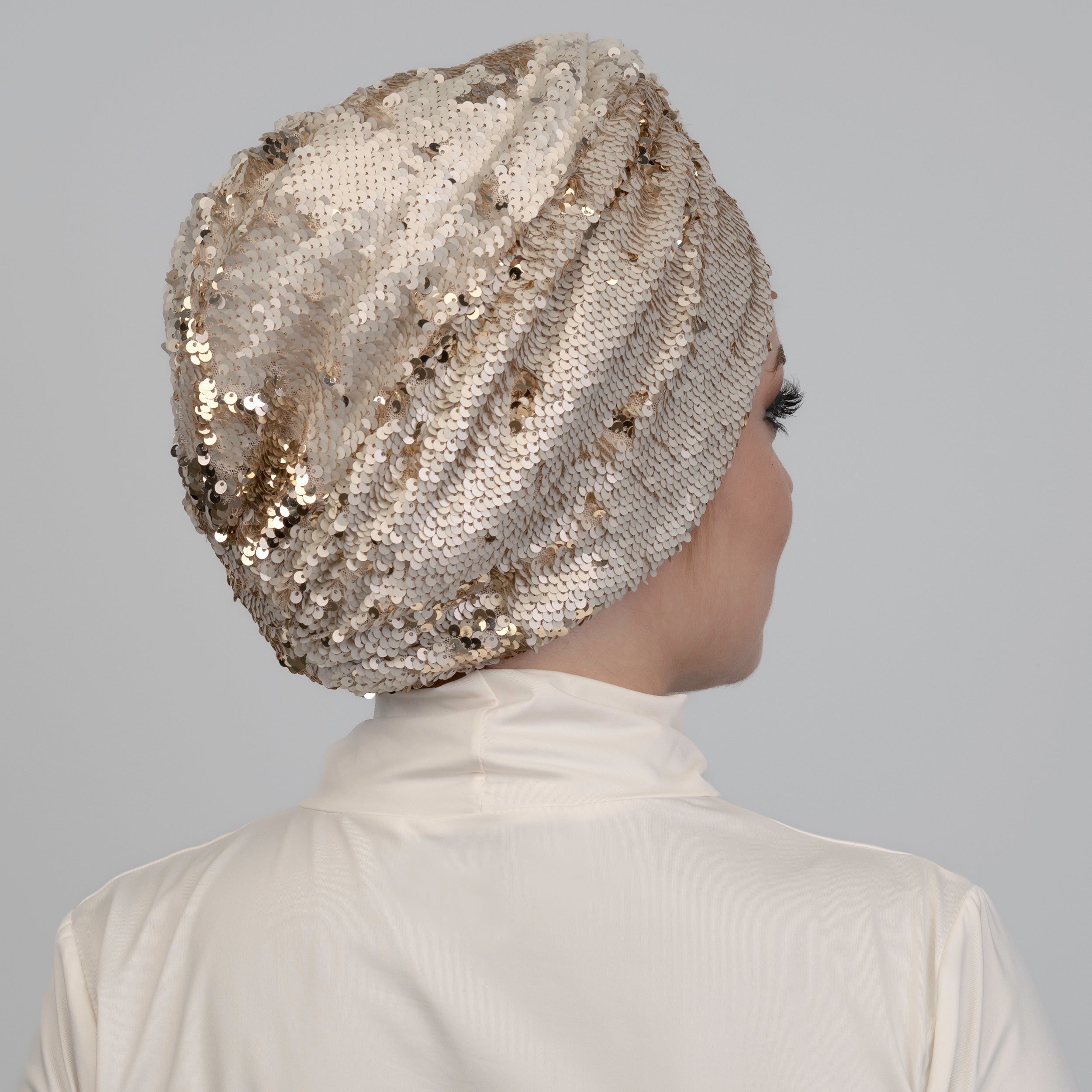 Roma Sequin Bonnet - Stretch Fabric - Lined - Multicolored - Bitter Colors