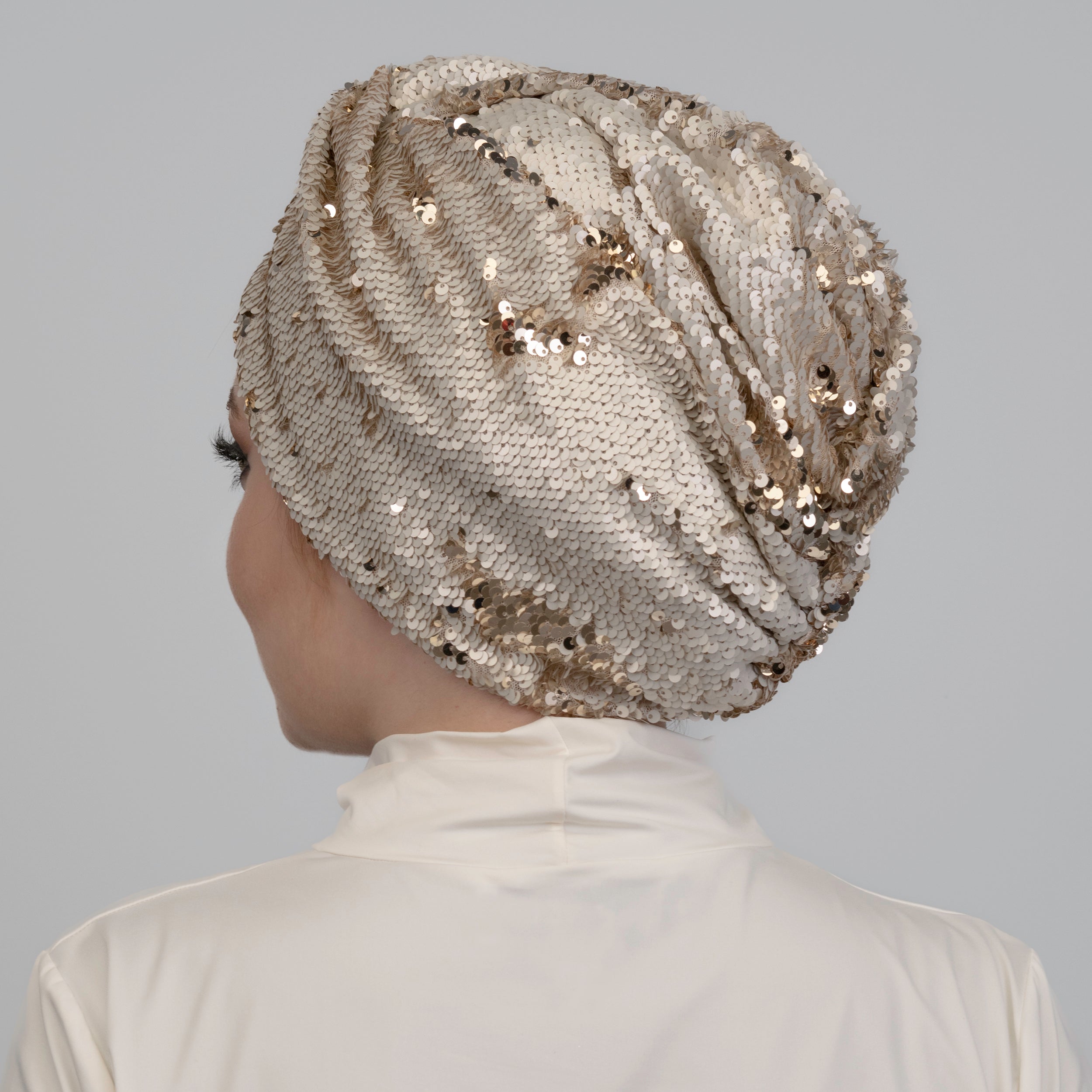 Roma Sequin Bonnet - Stretch Fabric - Lined - Multicolored - Bitter Colors