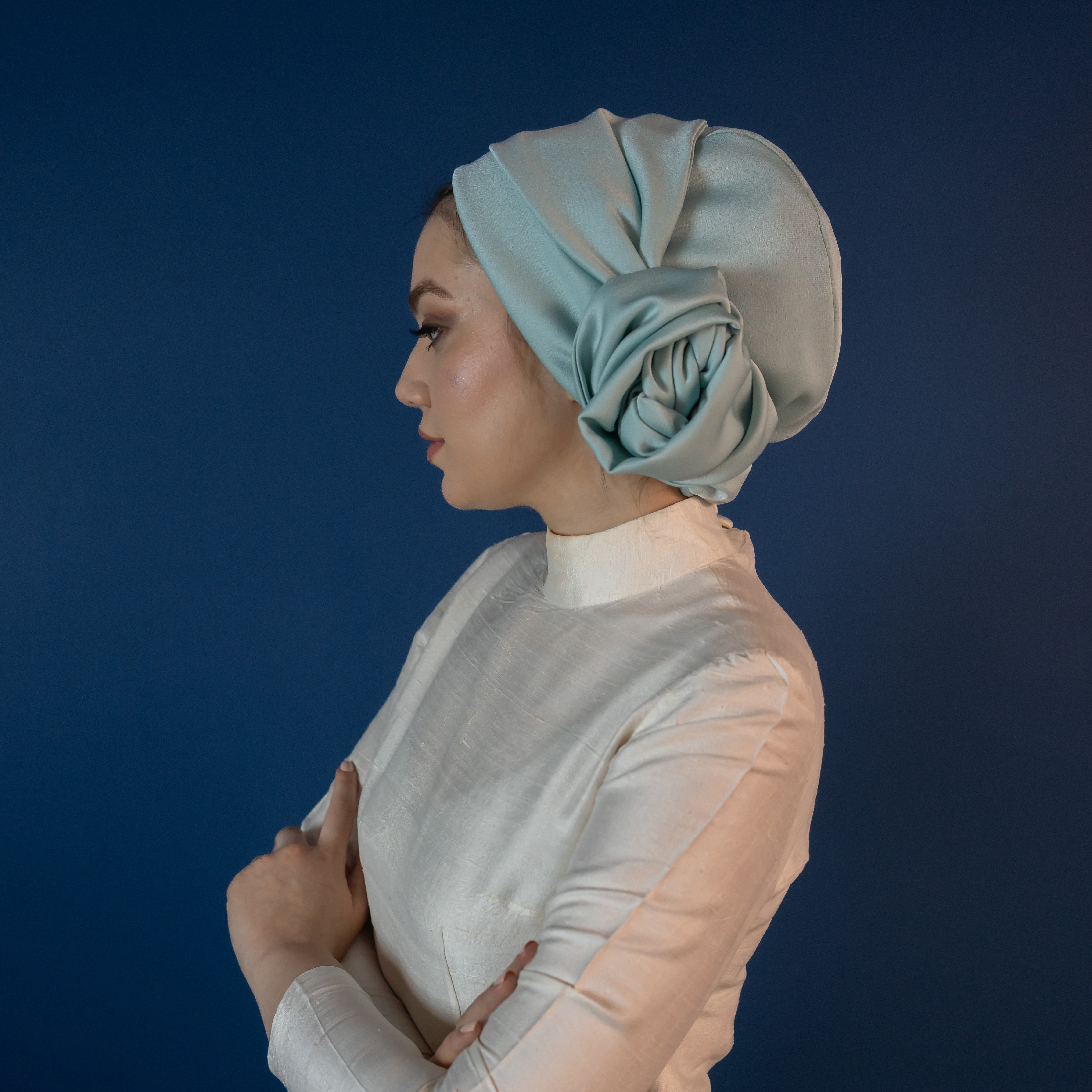 Dubai Tie Turban - Crepe Satin Fabric