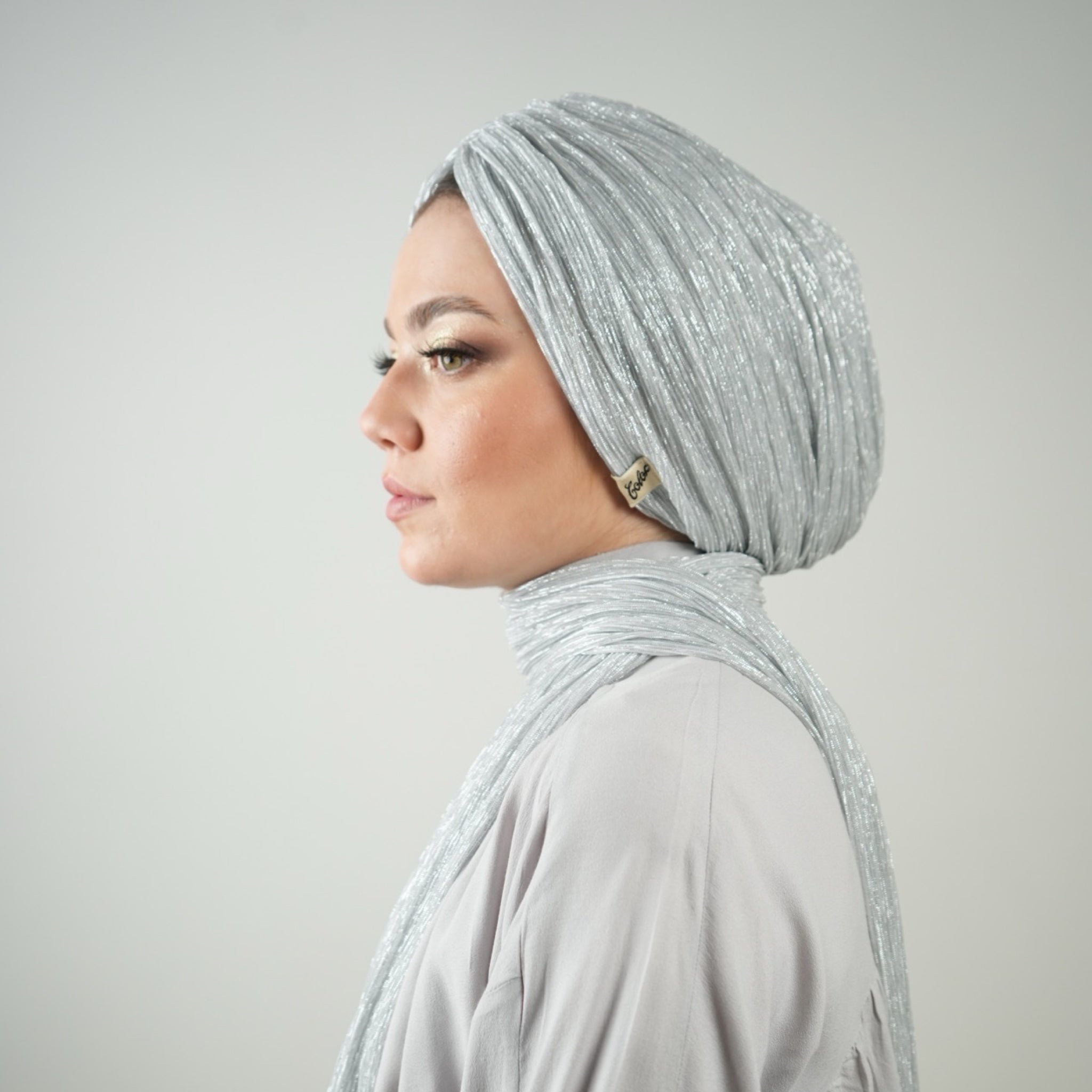 Işıltılı Fular - Simli Esnek Hafif Kumaş