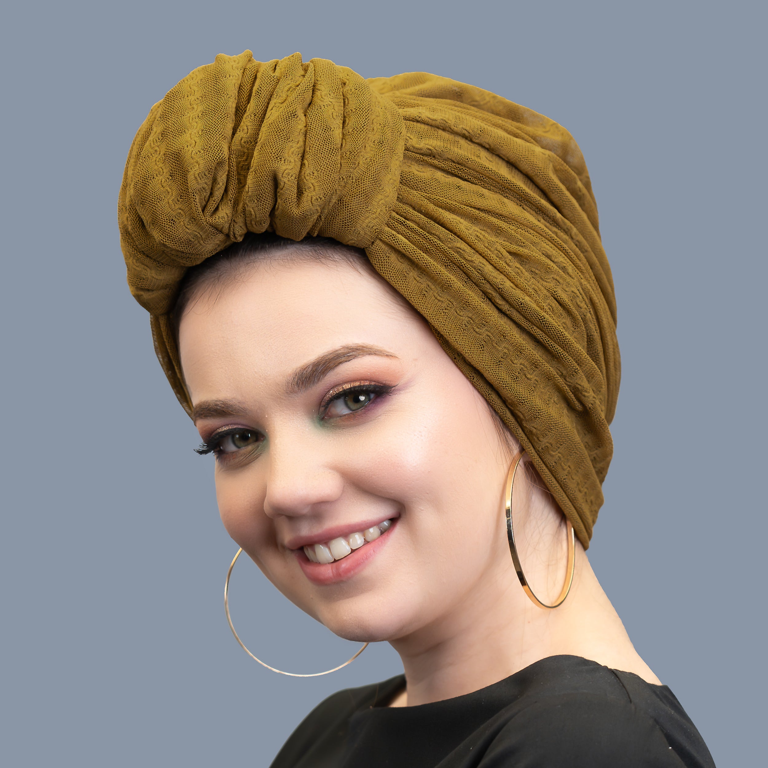 Beyrut Topuzlu Bone - File Kumaş