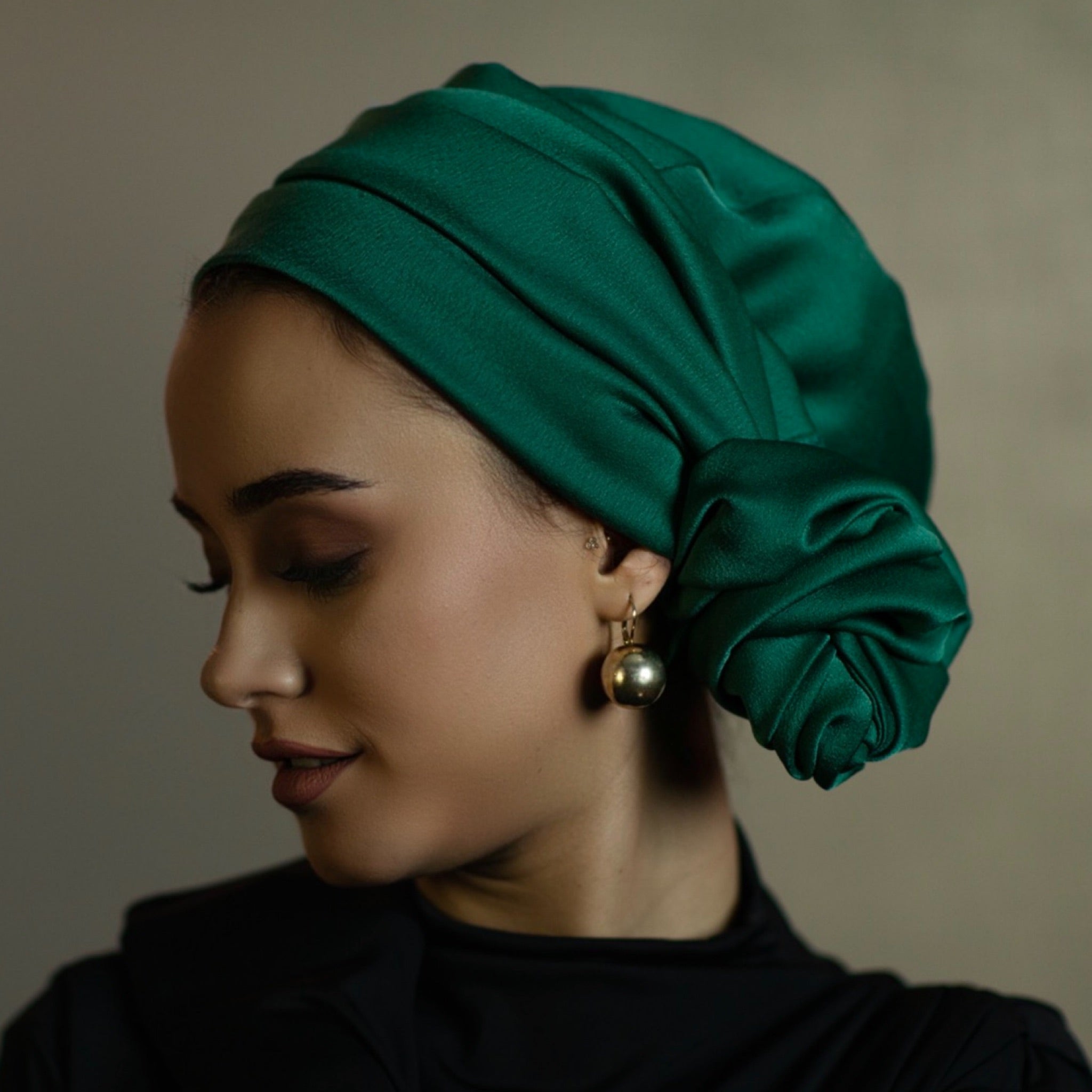 Dubai Tie Turban - Crepe Satin Fabric