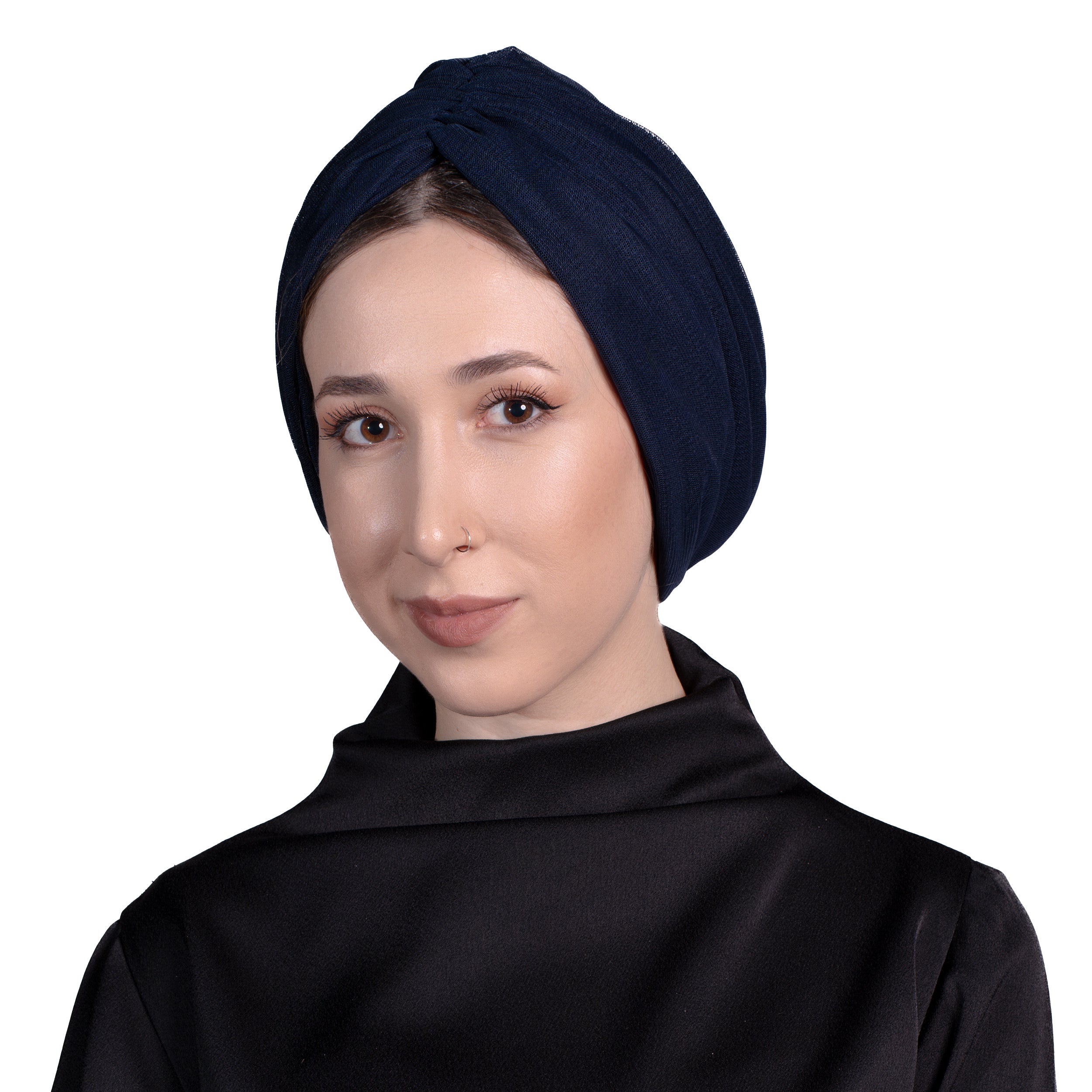 Milano Büzgülü Bone - Tül Katmanlı Örme Kumaş