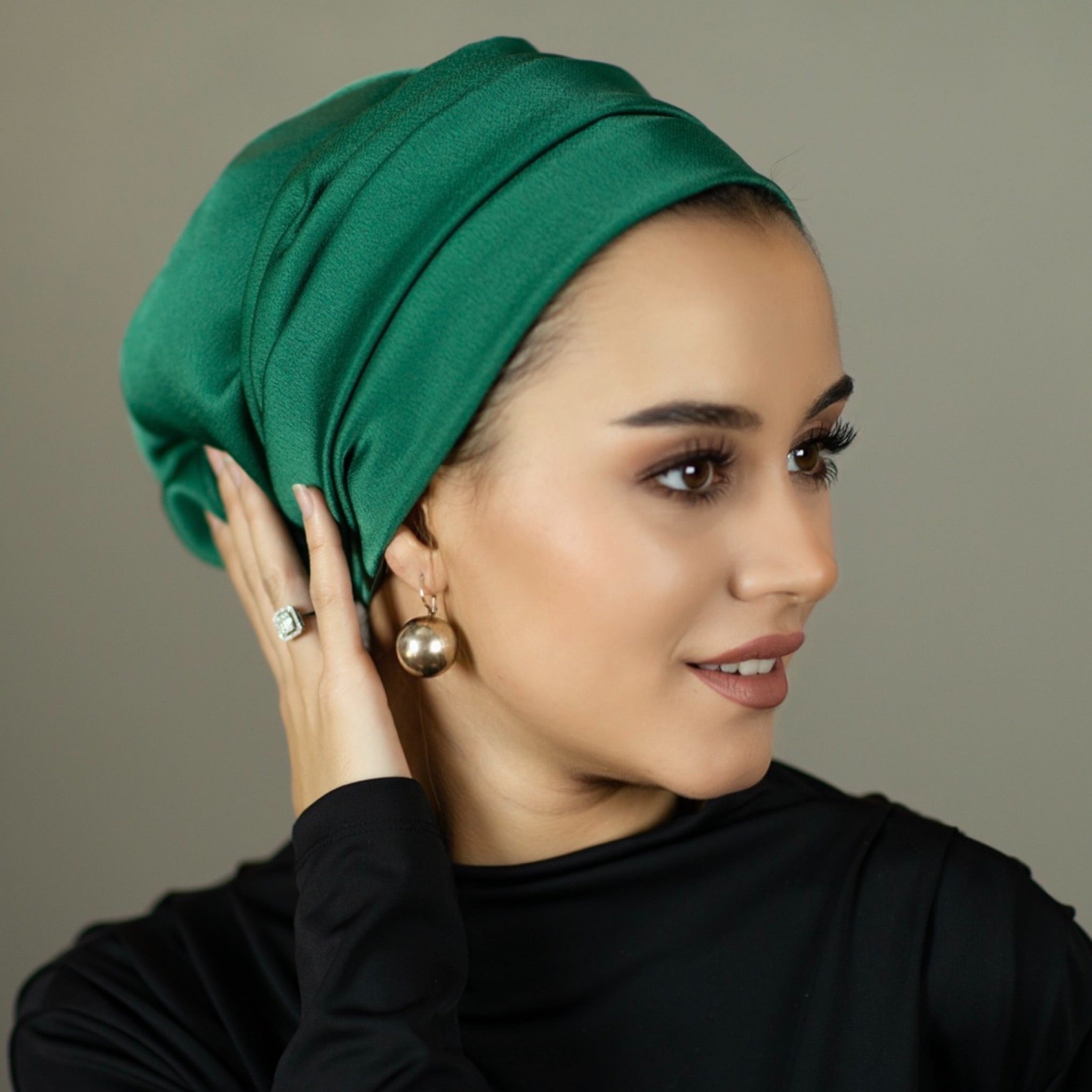 Dubai Tie Turban - Crepe Satin Fabric