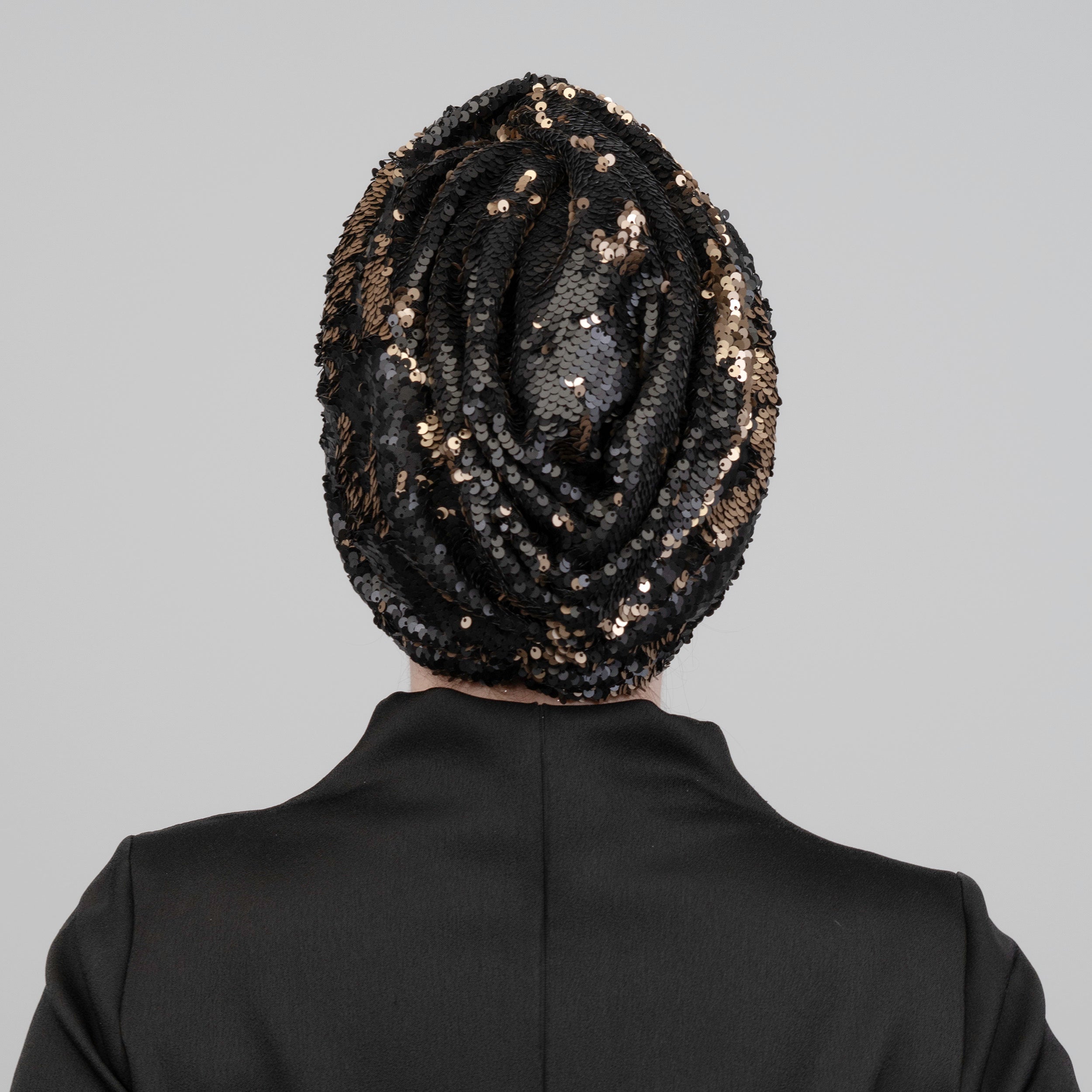 Roma Işıltılı Bone - Çok Renkli Pul Payet Kumaş