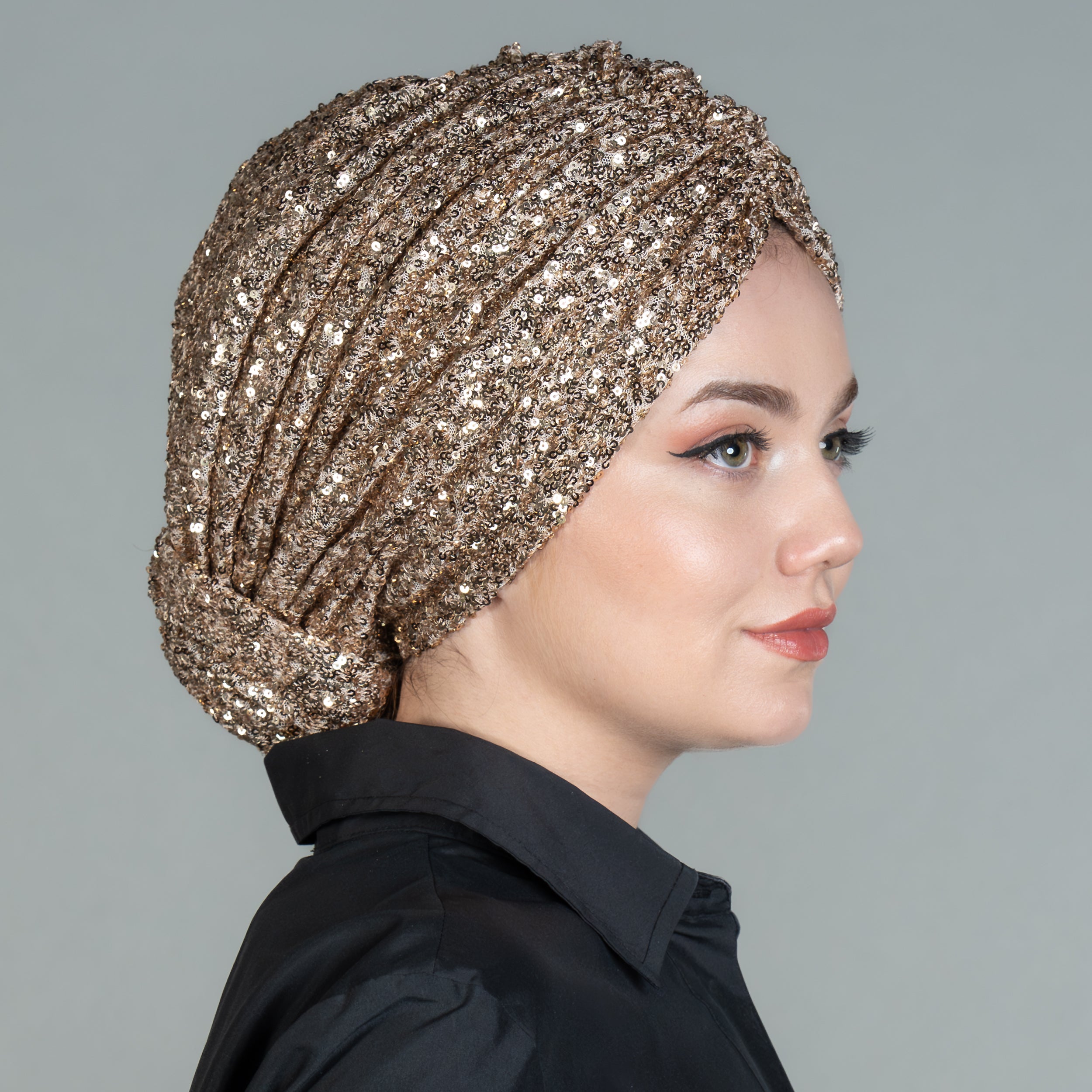 Beirut Bun Turban - Sequin-Embellished
