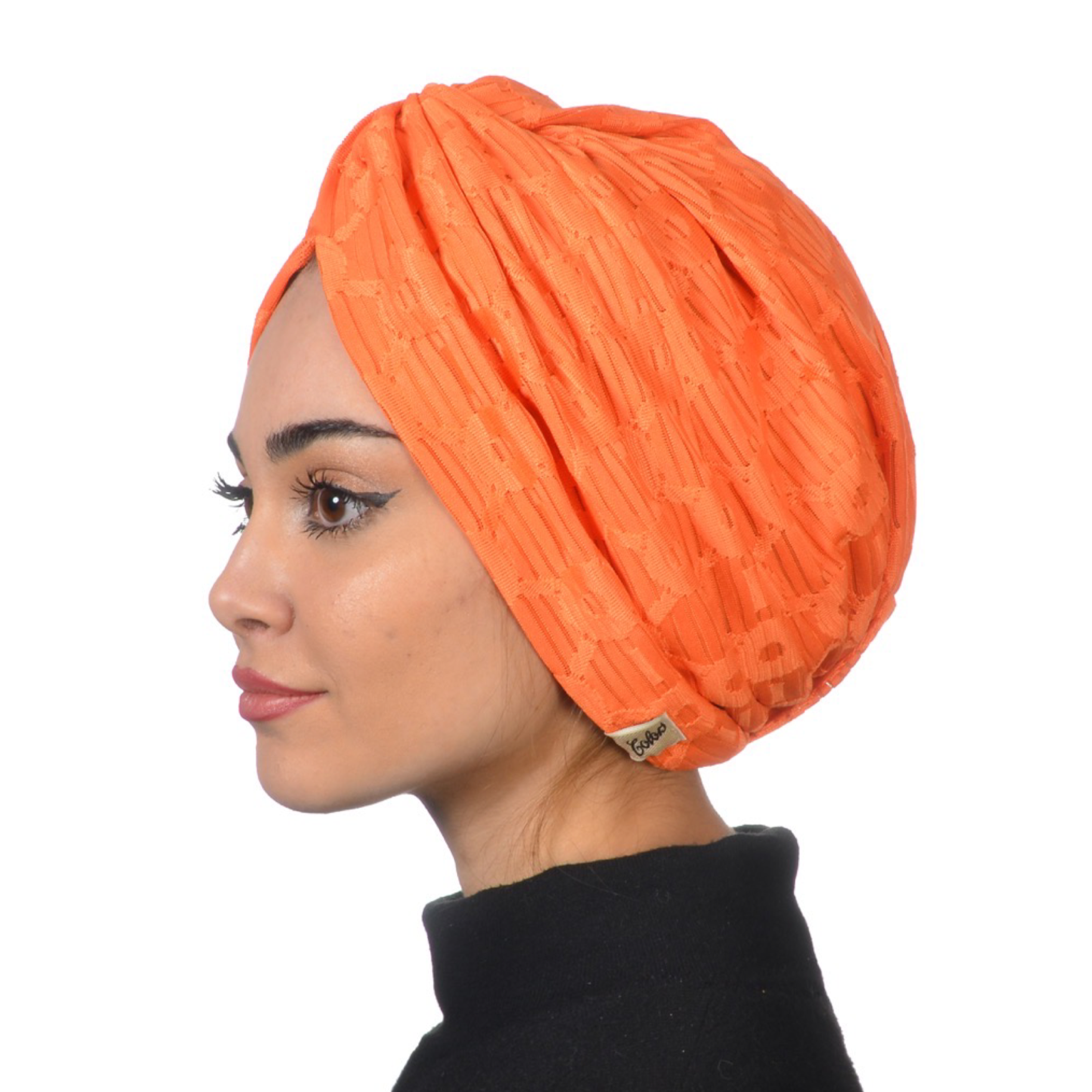 Barcelona Burgulu Bone - Geometrik Desenli Esnek Örme Kumaş