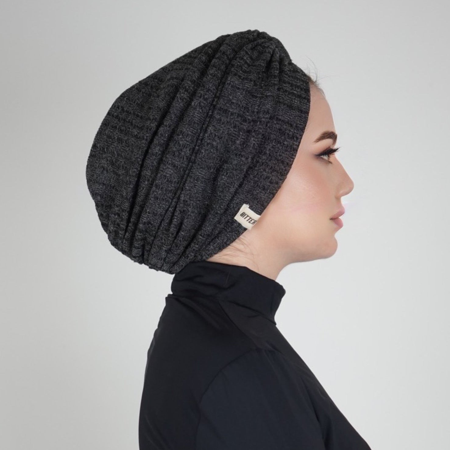 X Burgulu Büzgülü Bone – Triko Kumaş