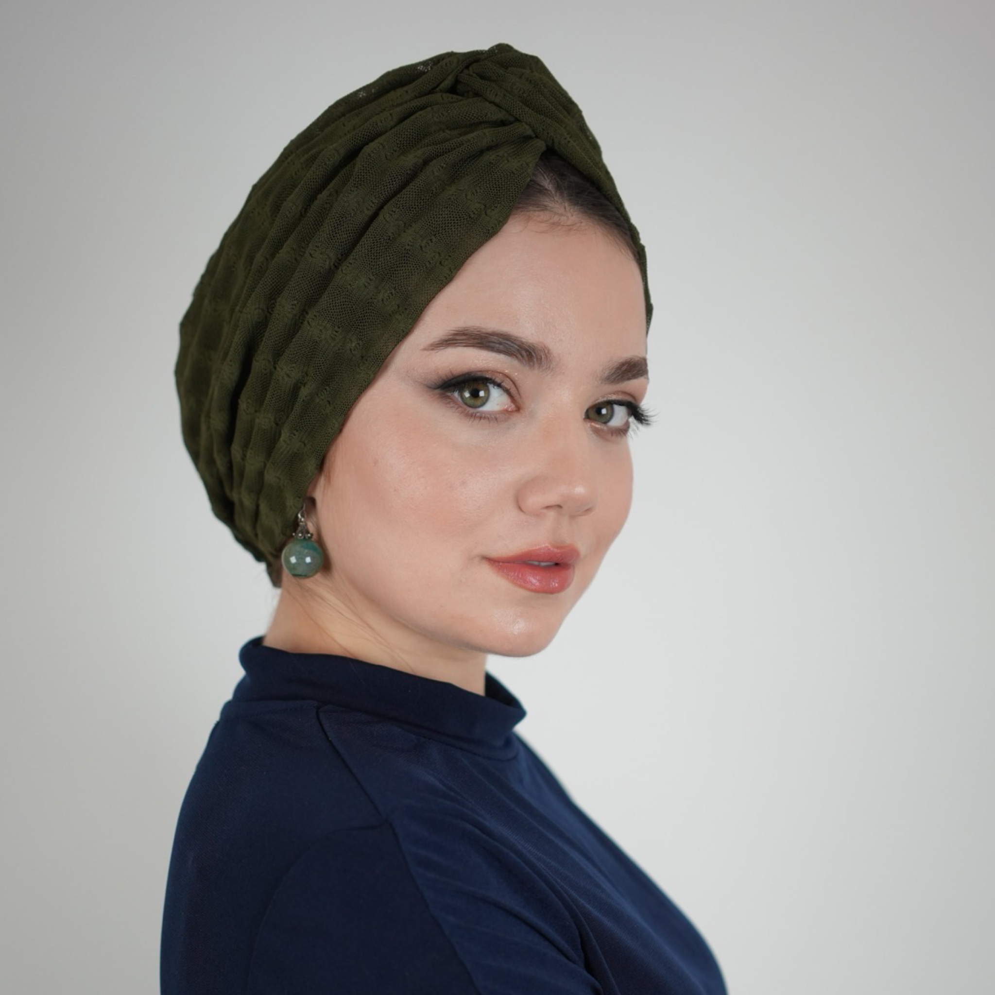 Barcelona Burgulu Bone - Dokulu Örme File Kumaş