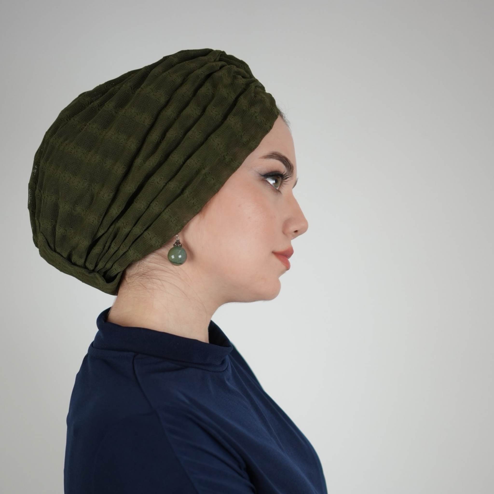 Barcelona Burgulu Bone - Dokulu Örme File Kumaş