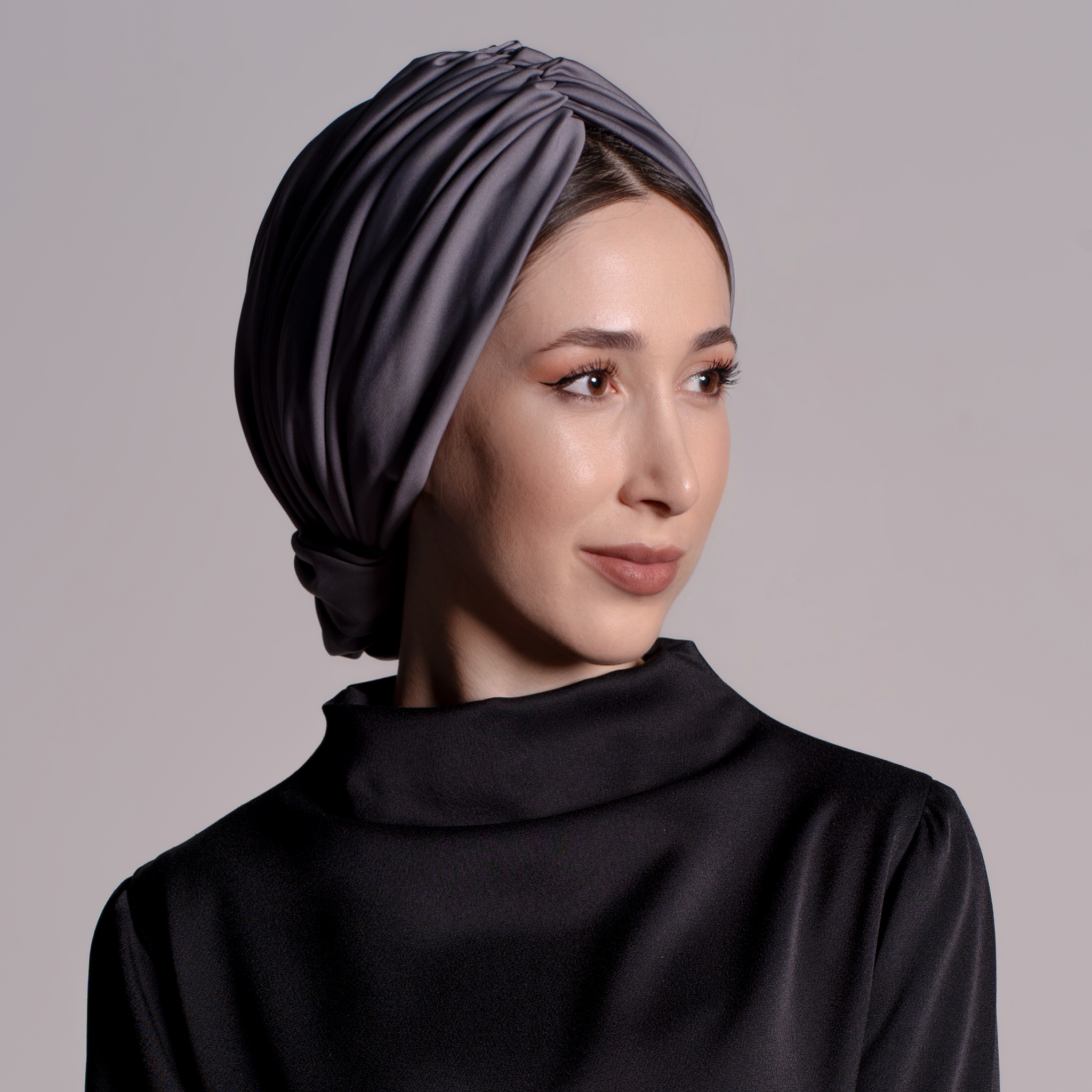 Esra Tokelli Cotton Lined Gathered Bonnet - Jersey Fabric - Red Color - BitterColors