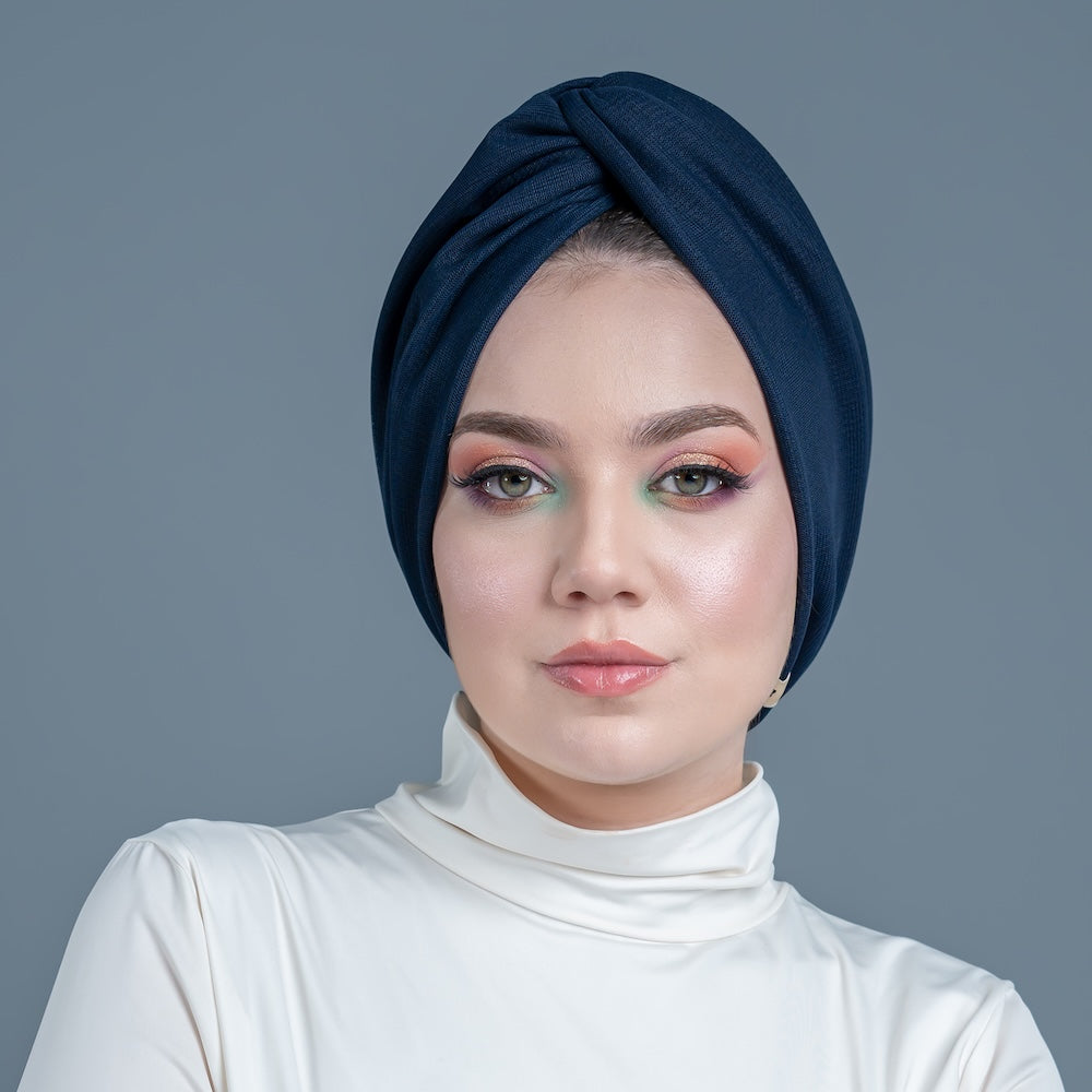 Twisted Comfy Navy Tulle Bone