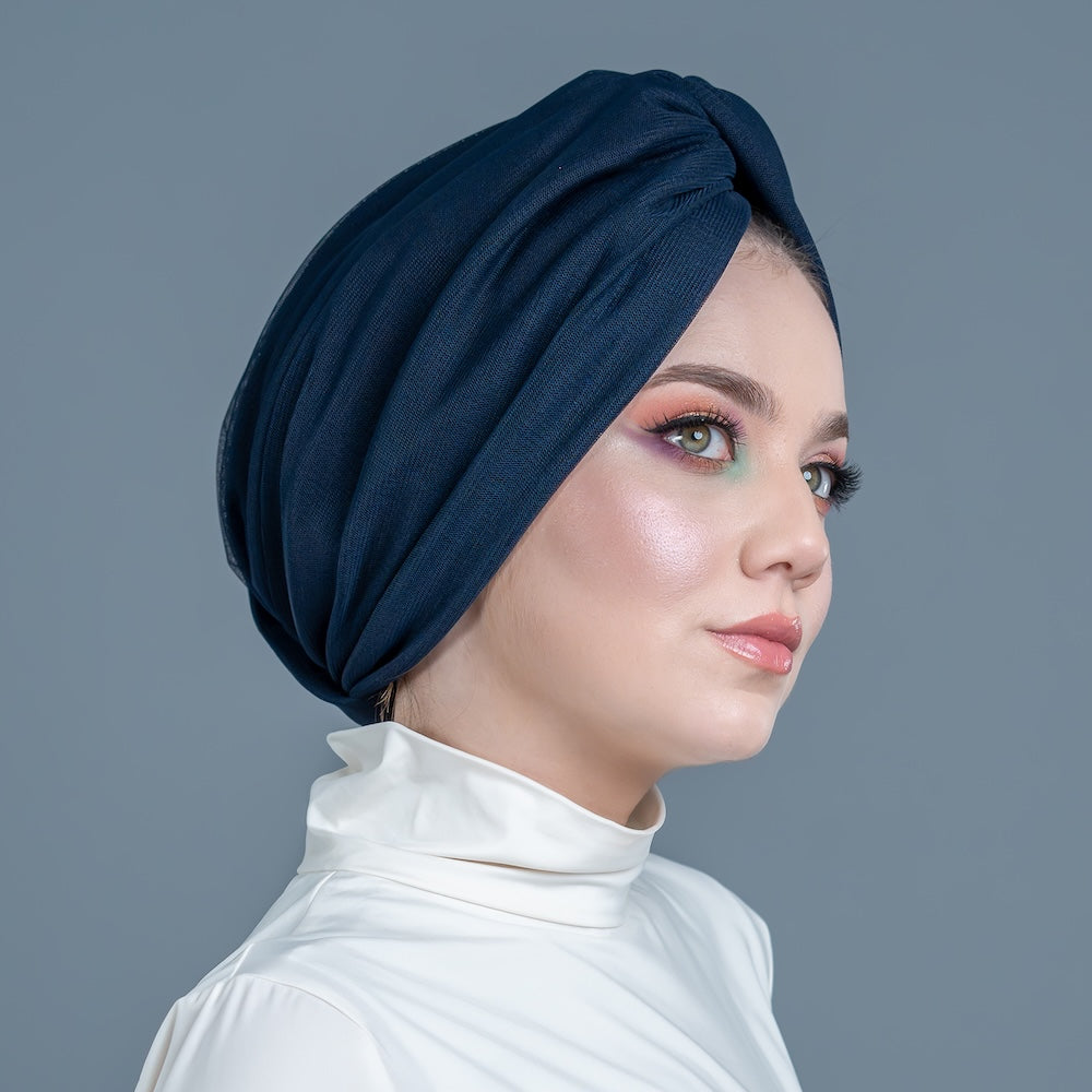 Twisted Comfy Navy Tulle Bone