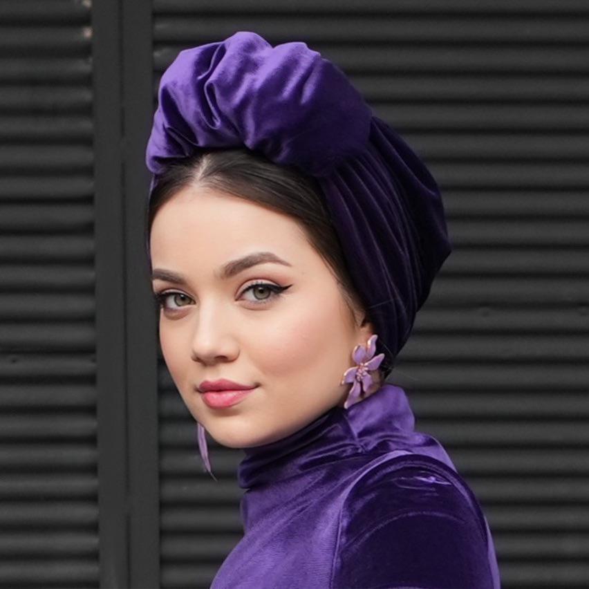 Beirut Bun Turban - Velvet Fabric