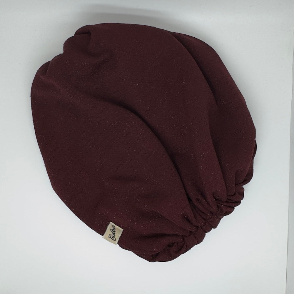 X GLITTERY BURGUNDY BONNET