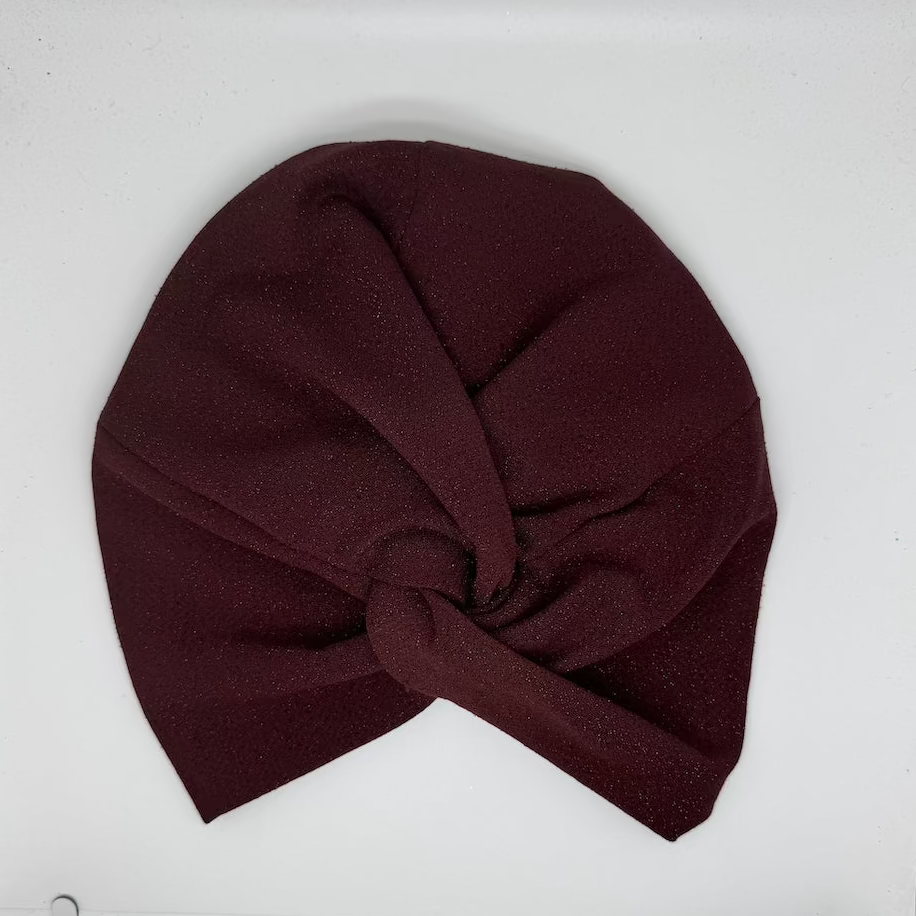 X GLITTERY BURGUNDY BONNET