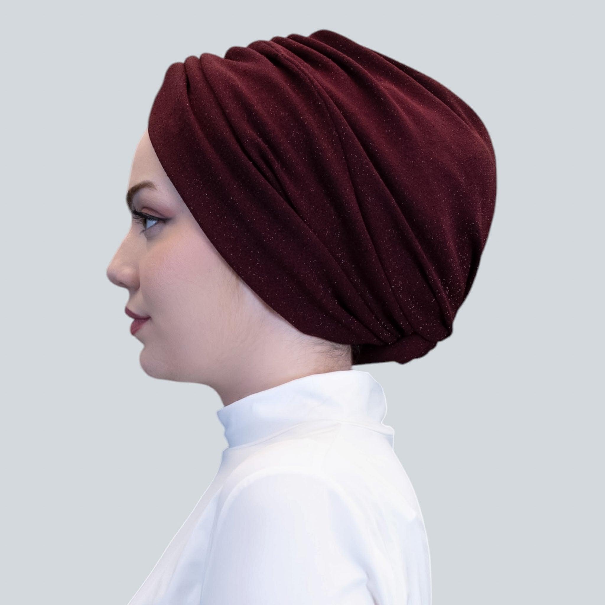 X GLITTERY BURGUNDY BONNET