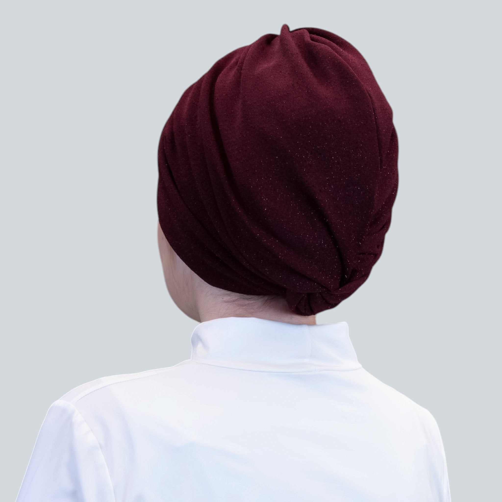X GLITTERY BURGUNDY BONNET