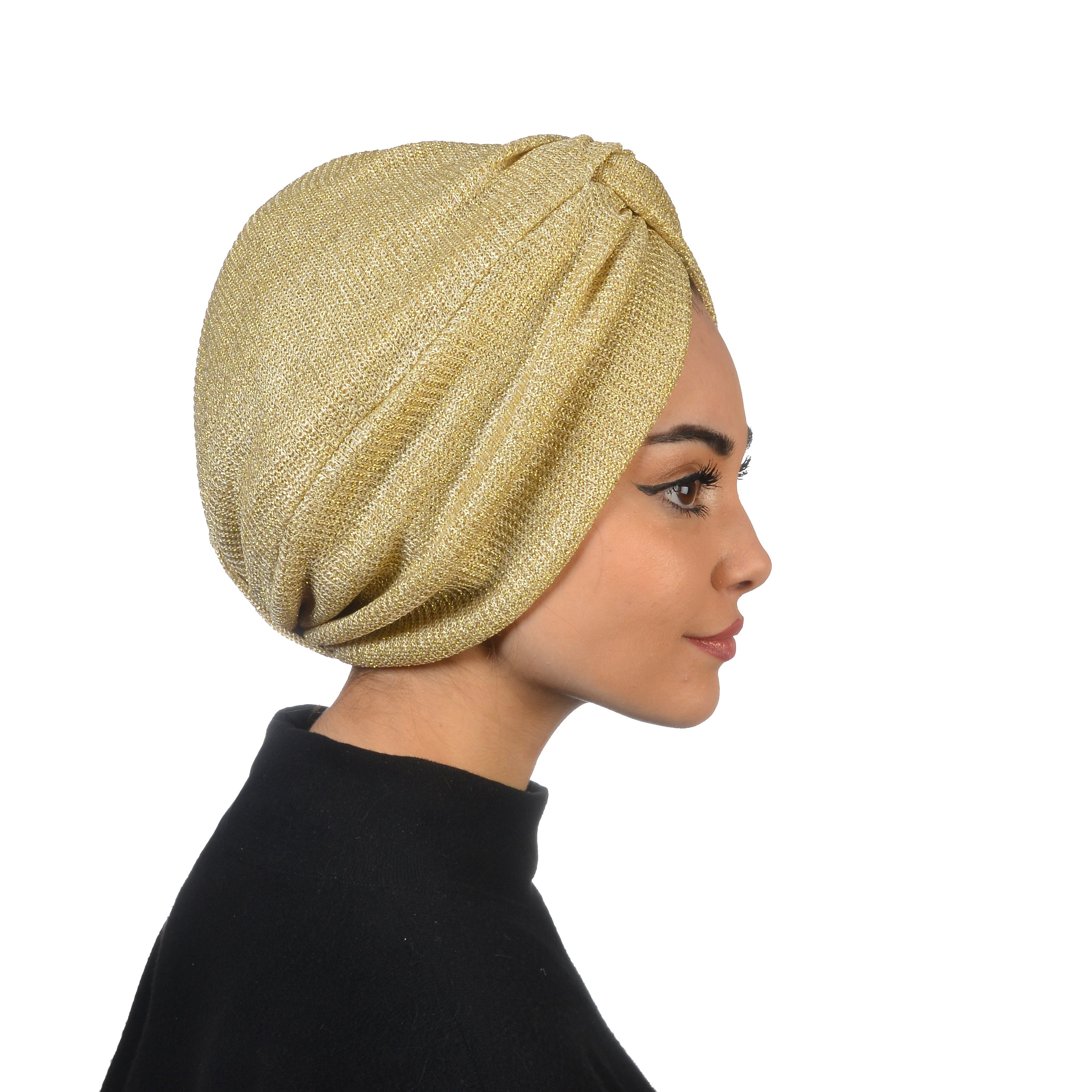 Barcelona Burgulu Bone - Işıltılı Örme Kumaş