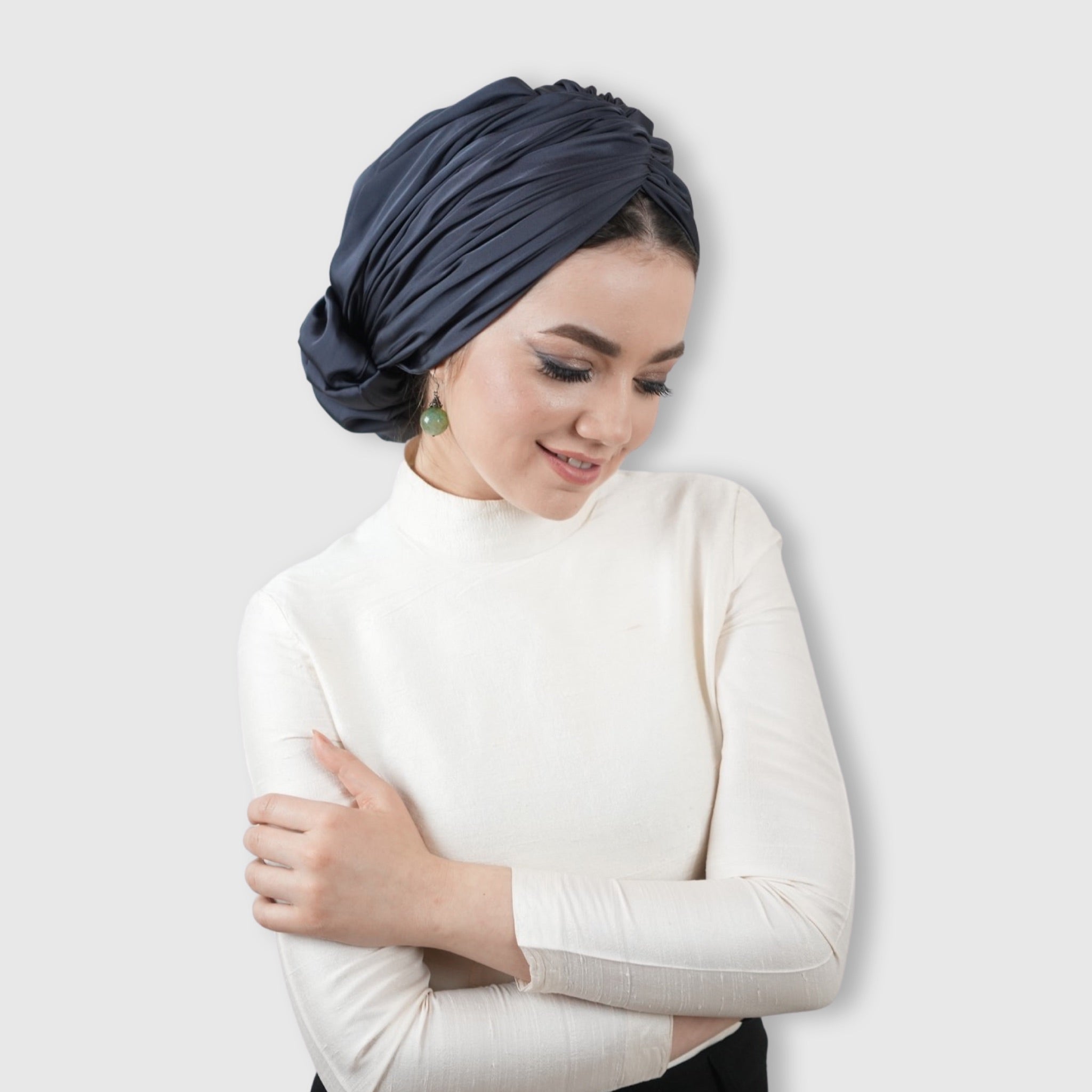 Abu Dabi – Saten - Topuzlu Bone